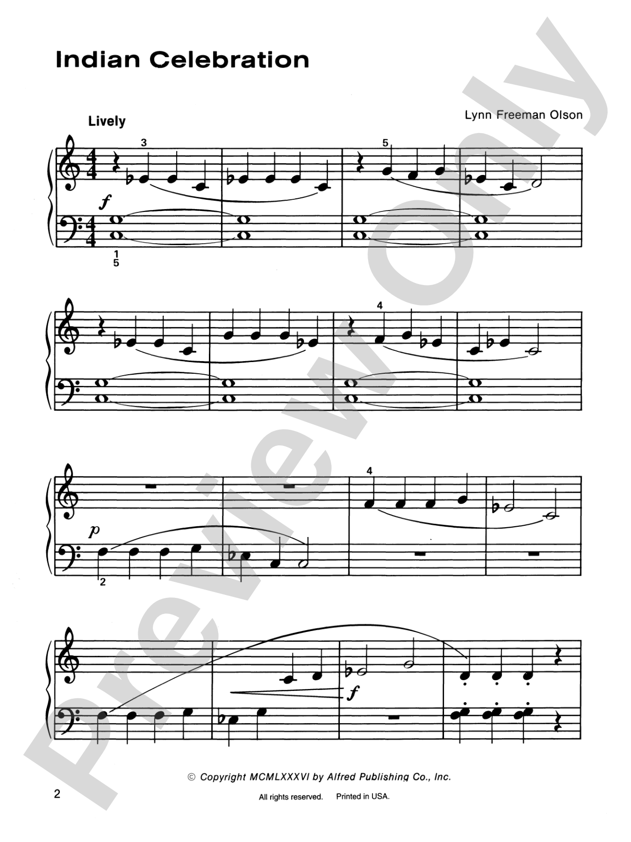 Indian Celebration: Piano