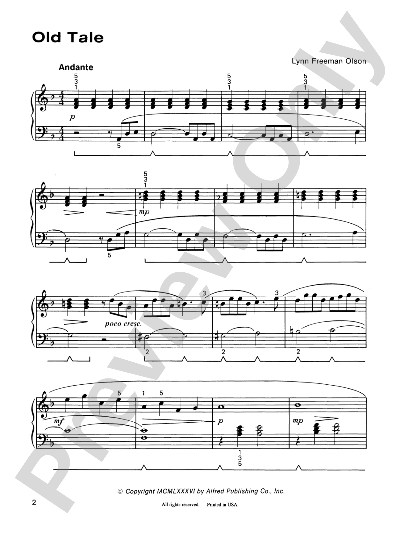 Old Tale: Piano