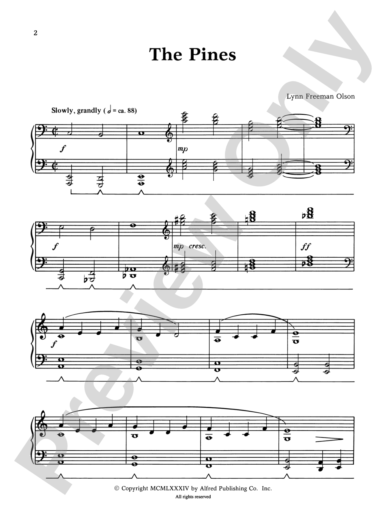 The Pines: Piano