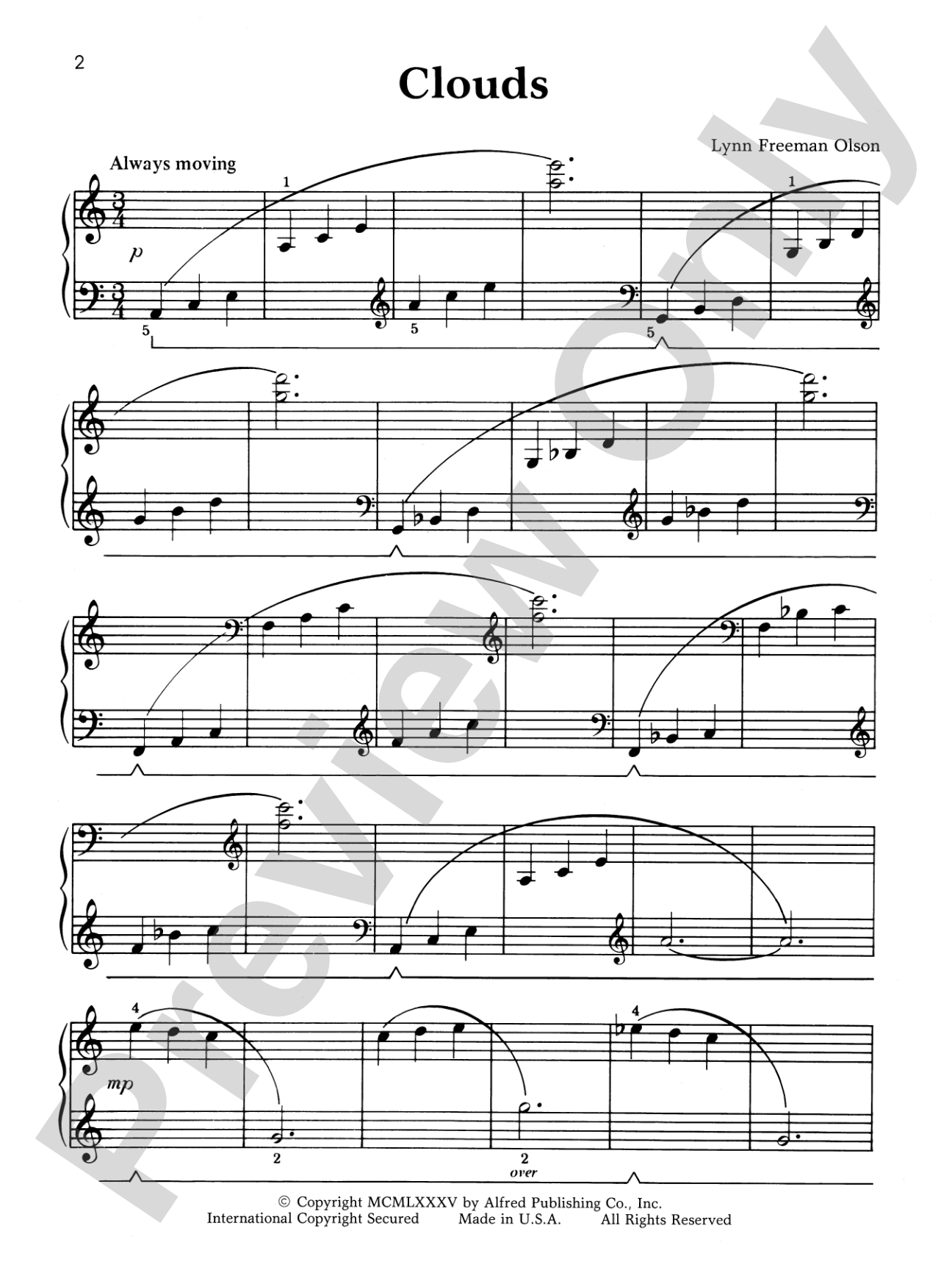 Clouds: Piano