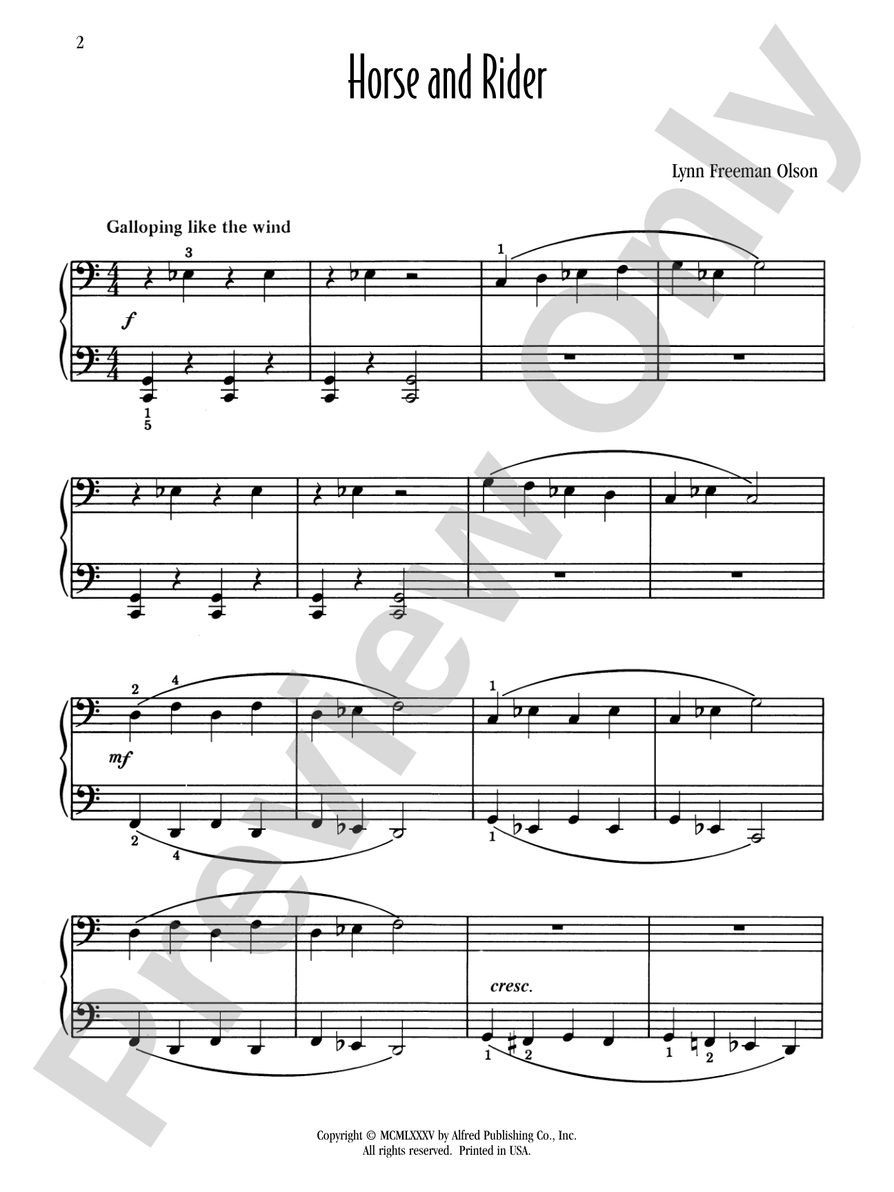 Horse and Rider: Piano