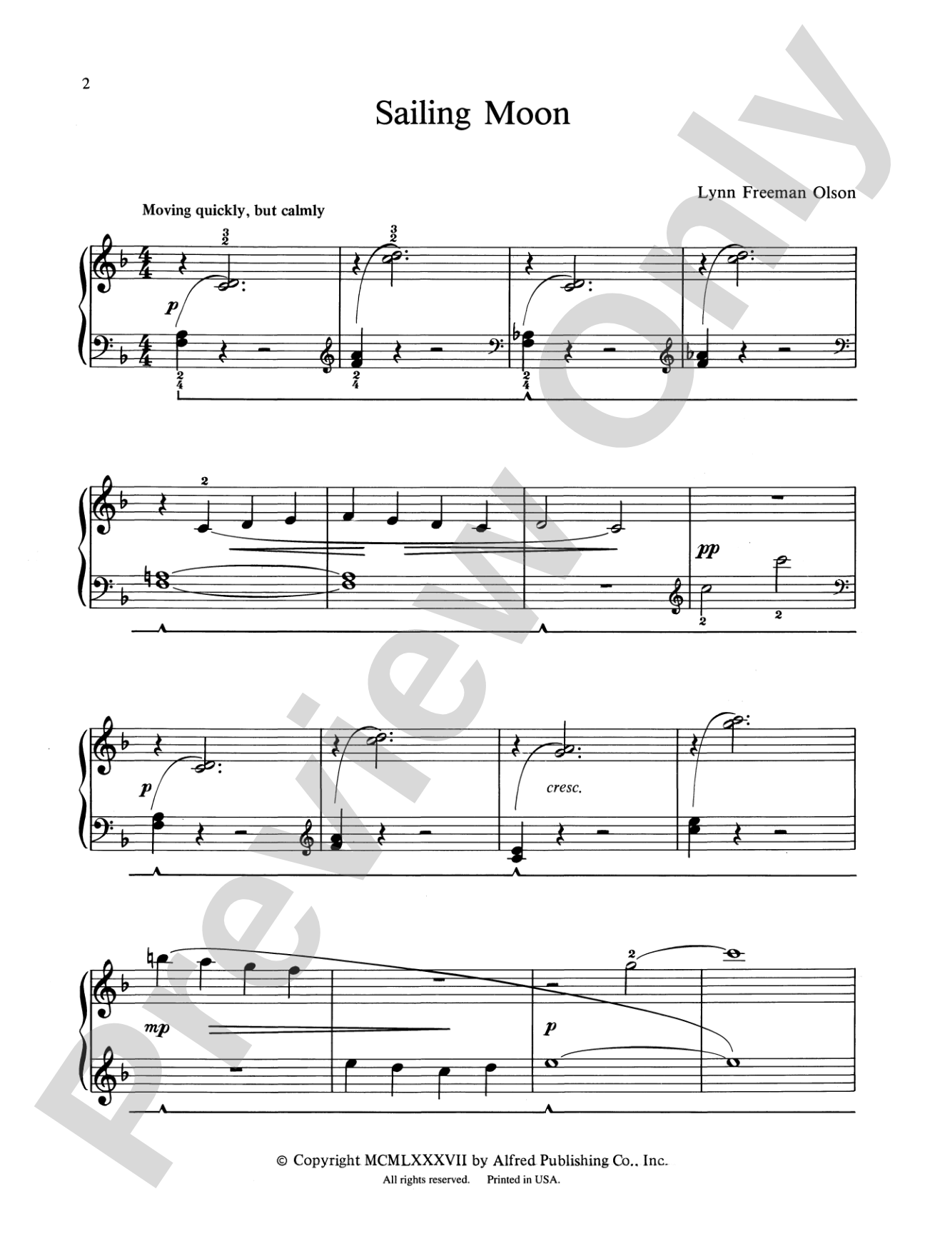 Sailing Moon: Piano