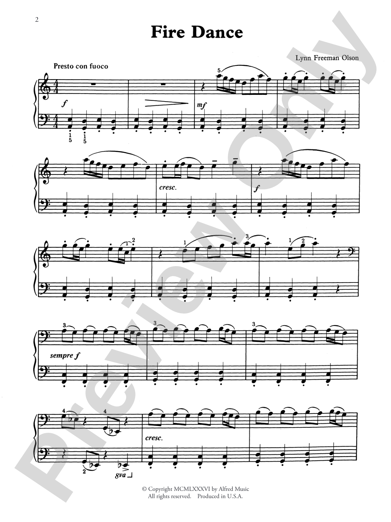 Fire Dance: Piano