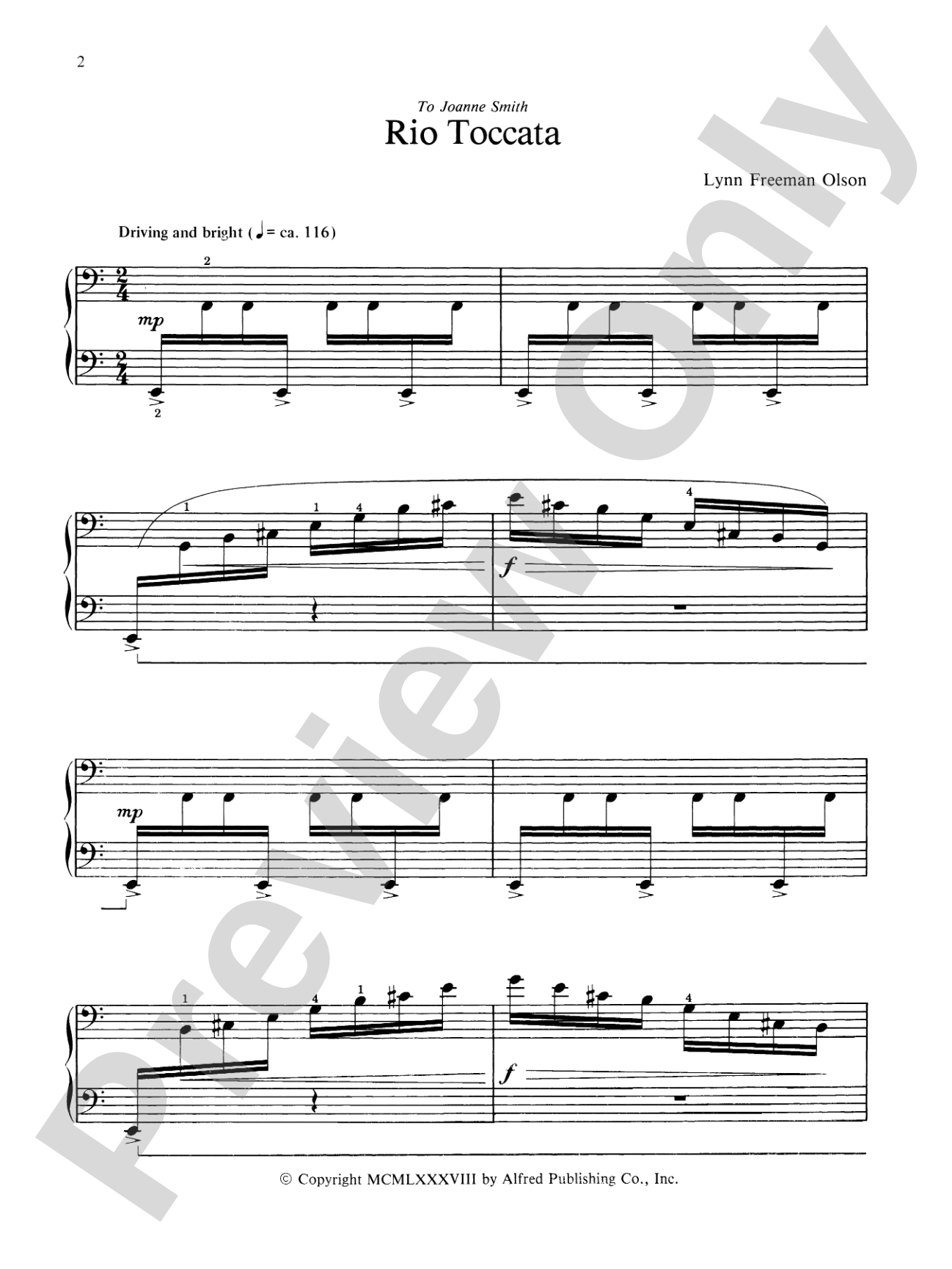 Rio Toccata: Piano