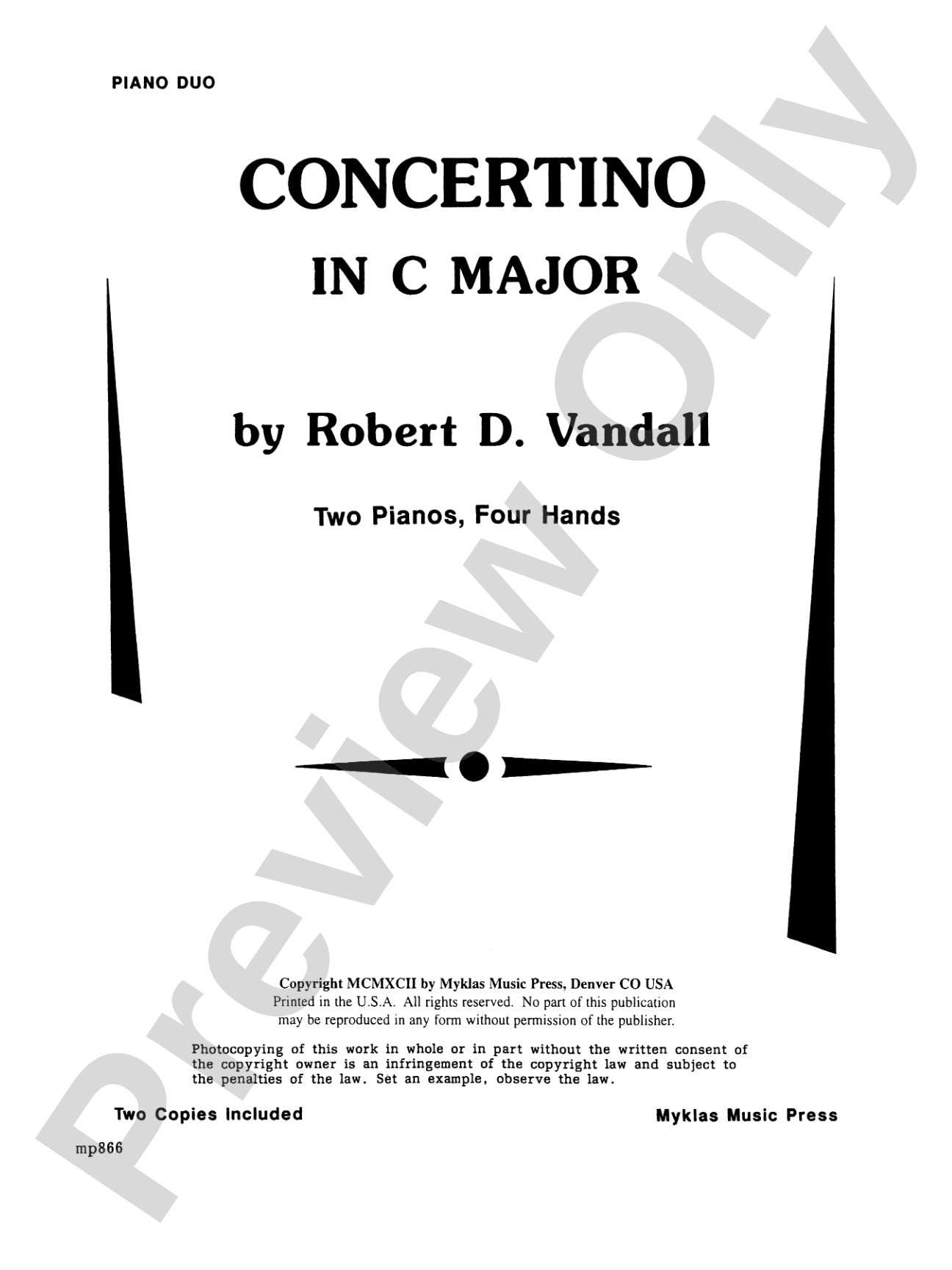 Concertino in C Major - Piano Duo (2 Pianos, 4 Hands): Piano Duets & Four Hands