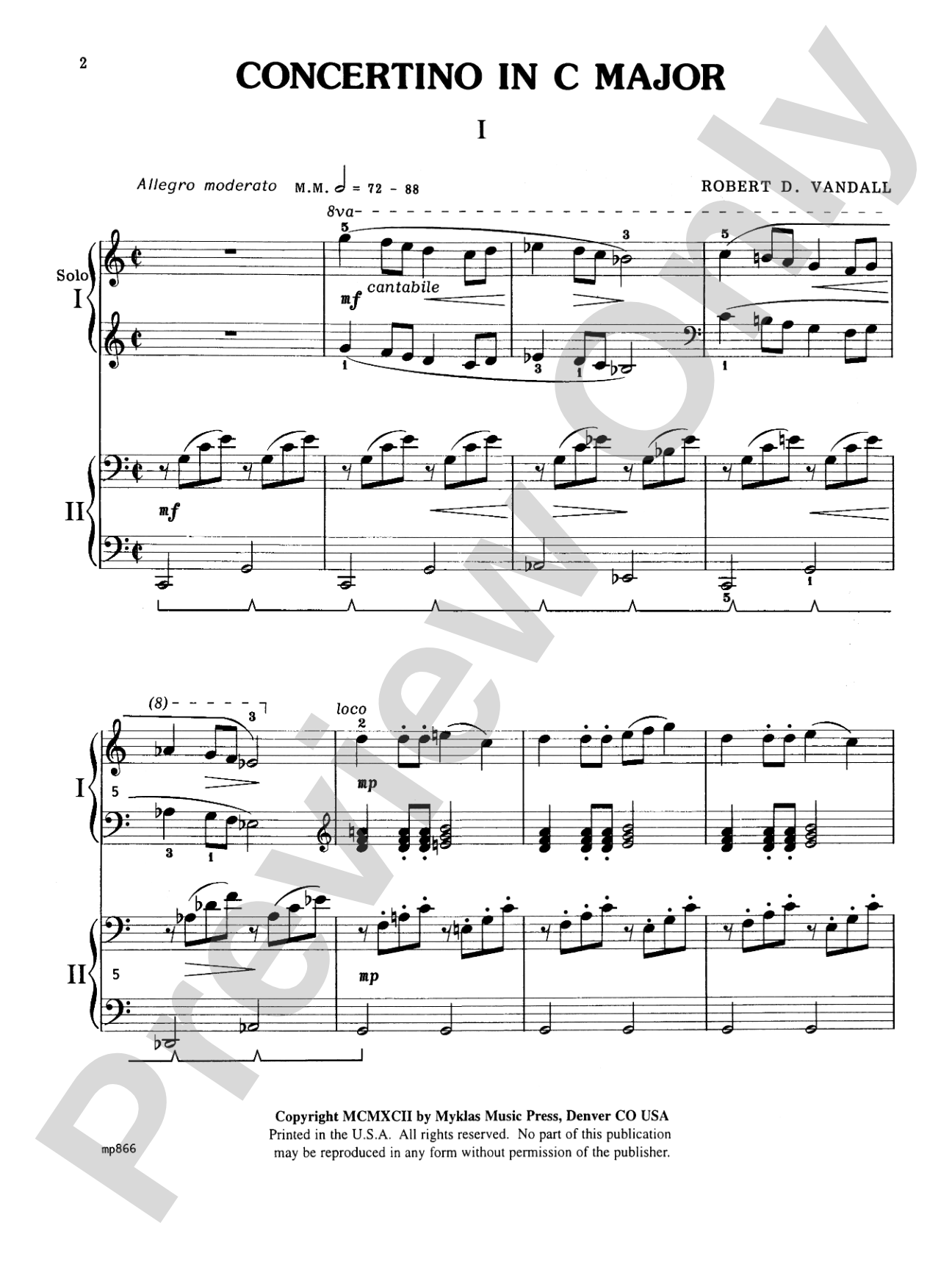 Concertino in C Major - Piano Duo (2 Pianos, 4 Hands): Piano Duets & Four Hands