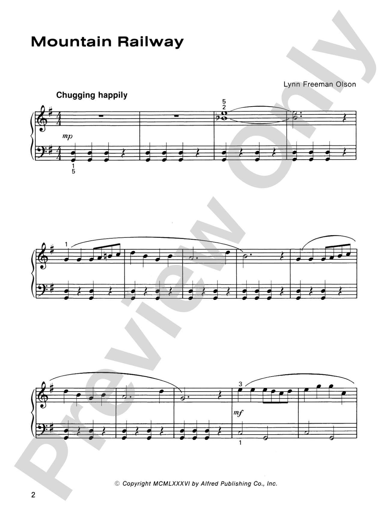 Mountain Railway: Piano