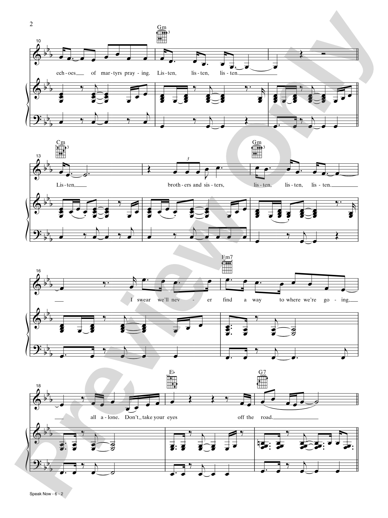 Speak Now from <i>One Night In Miami</i>: Piano/Vocal