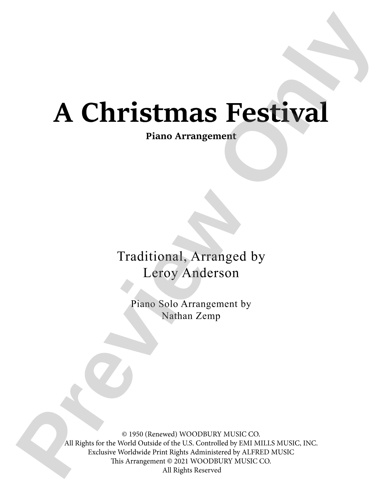 A Christmas Festival: Piano