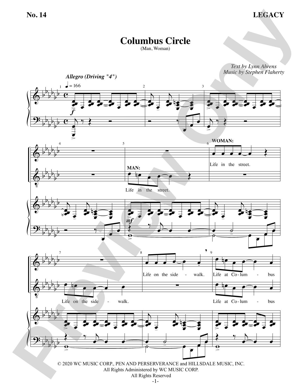 Columbus Circle: Piano/Vocal