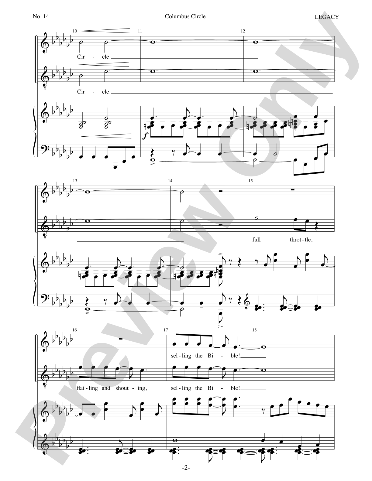 Columbus Circle: Piano/Vocal