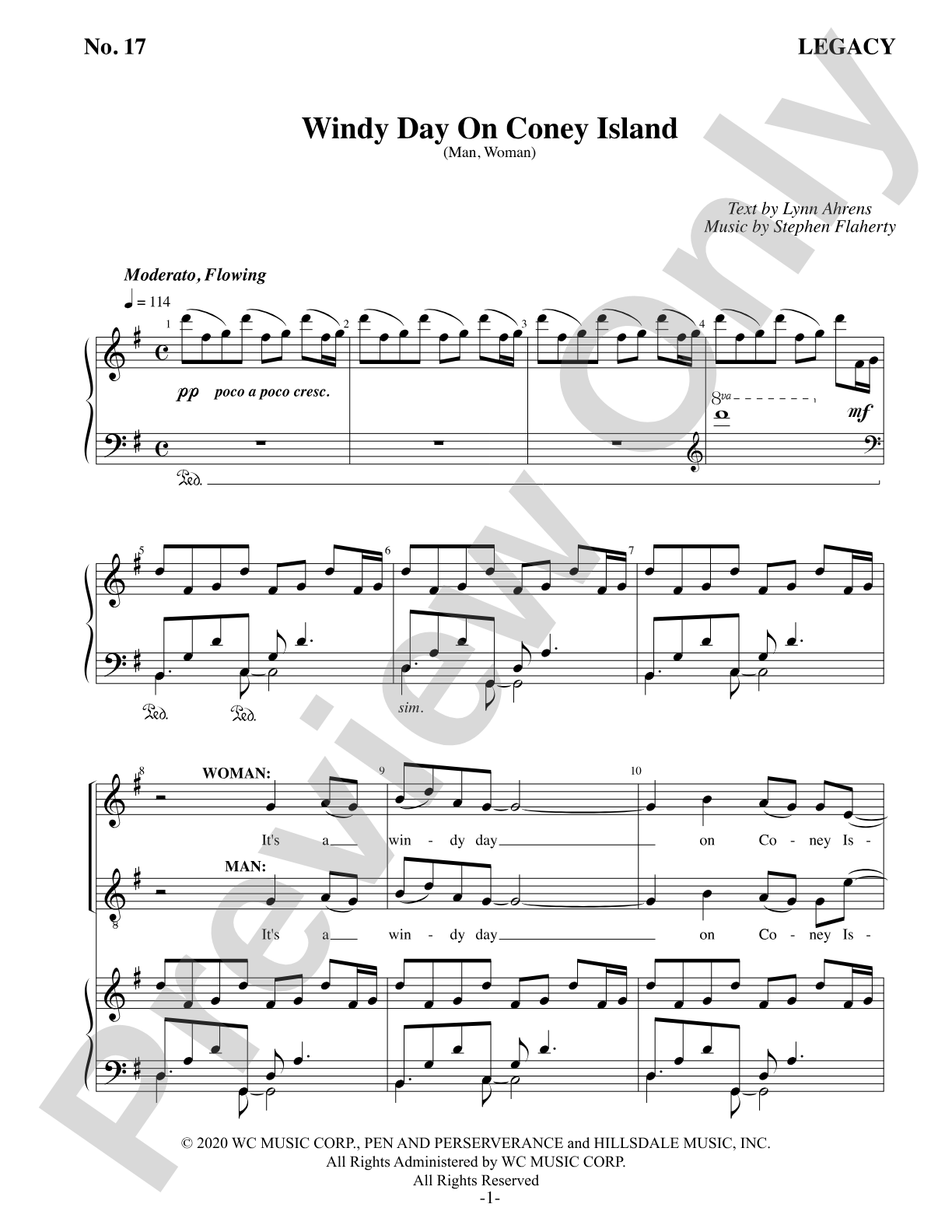 Windy Day On Coney Island: Piano/Vocal