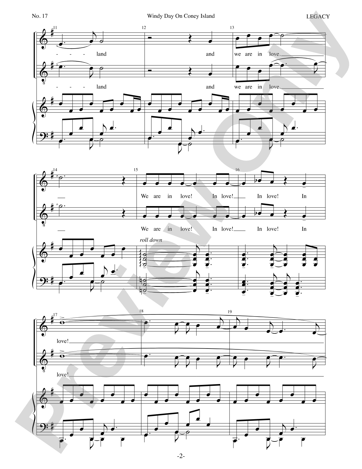Windy Day On Coney Island: Piano/Vocal