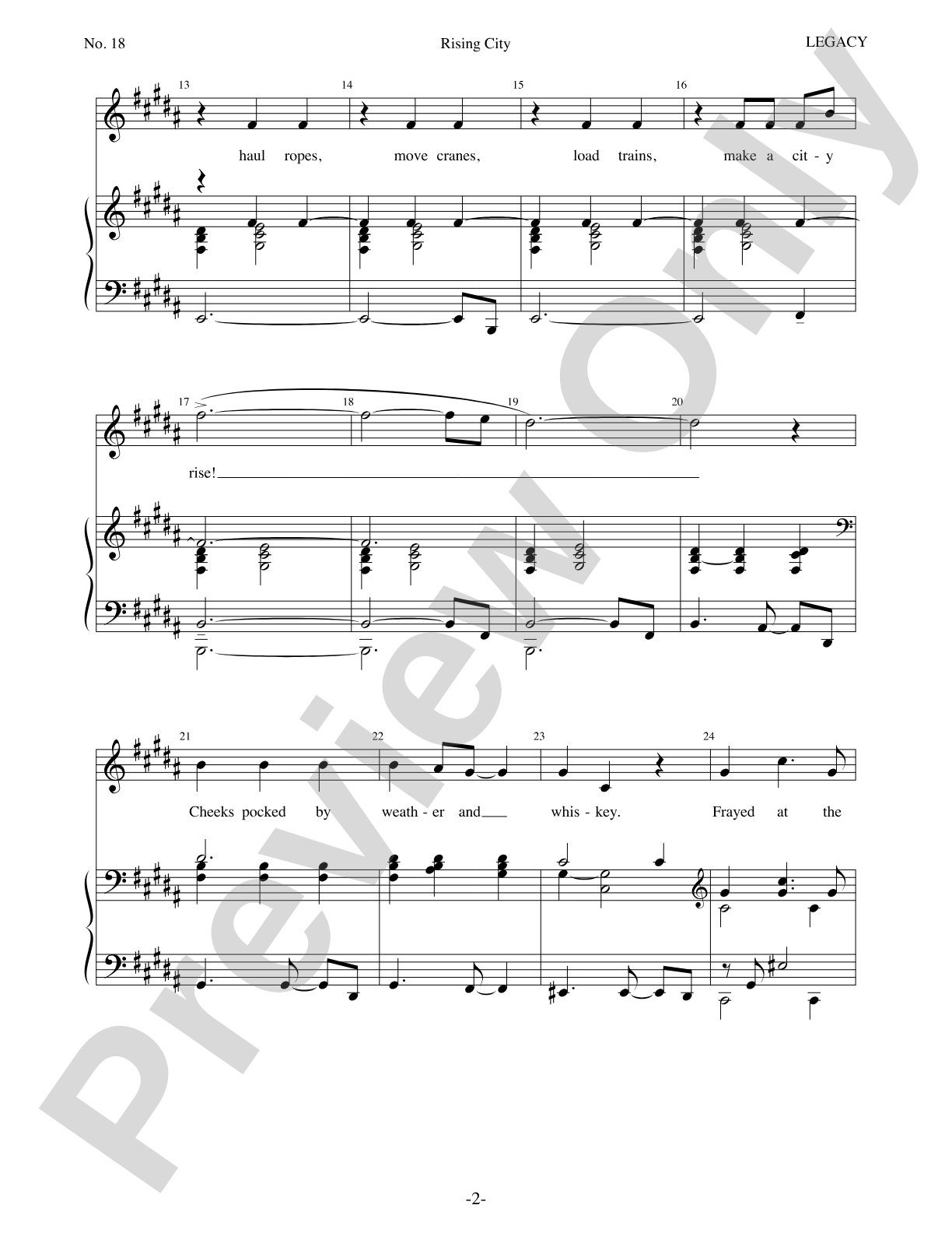 Rising City: Piano/Vocal