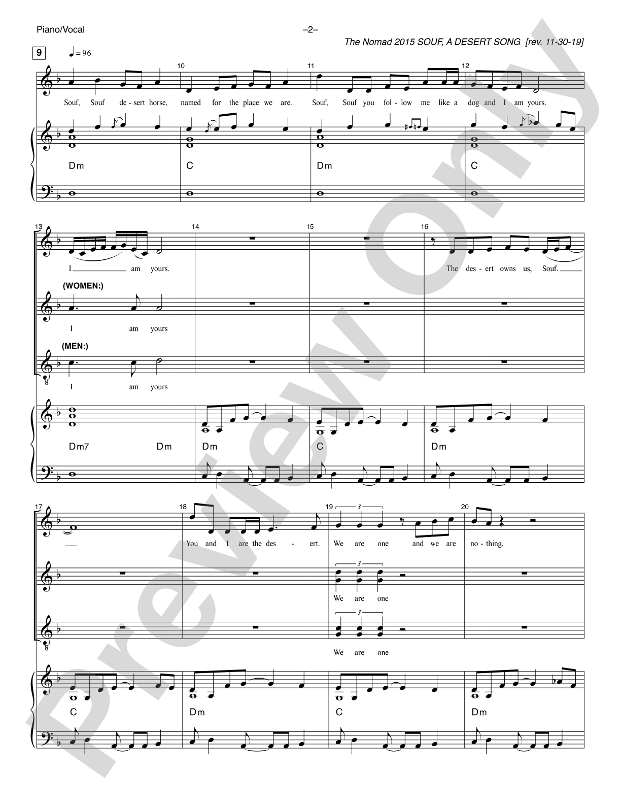 Souf, A Desert Song (<i>The Nomad 2015</i>): Piano/Vocal