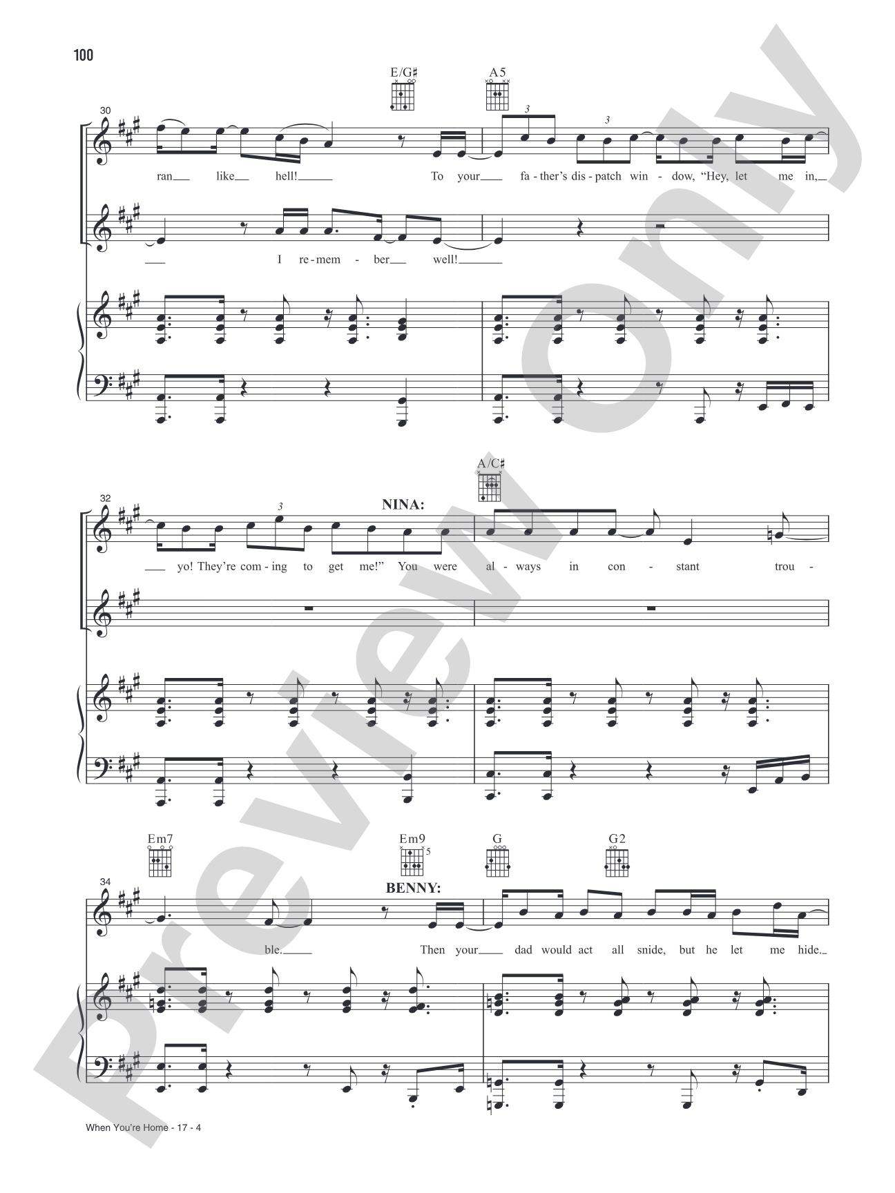 When You're Home (Music from the Original Motion Picture Soundtrack, <i>In The Heights</i>): Piano/Vocal/Guitar