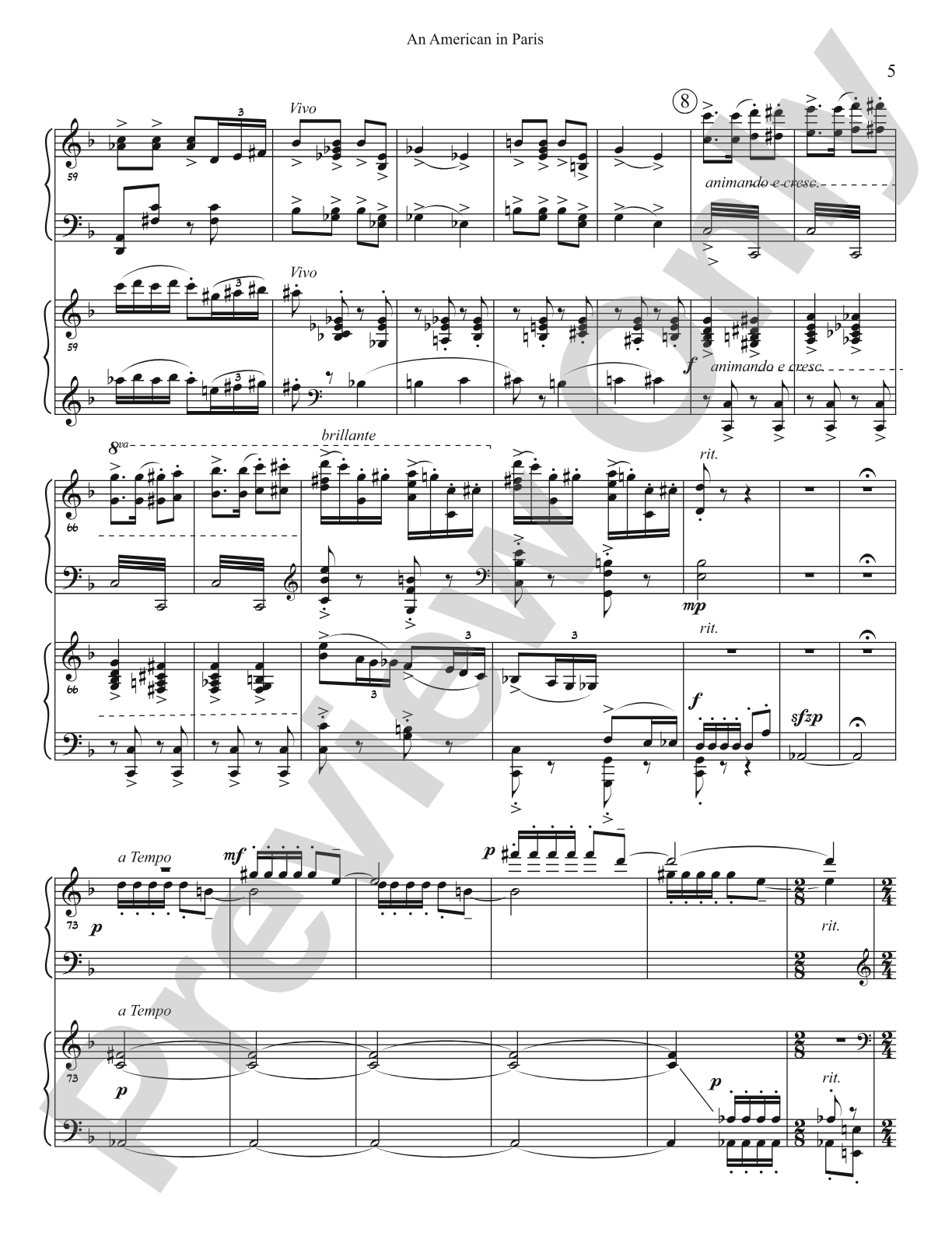 An American In Paris (Two Piano Arr.): Piano
