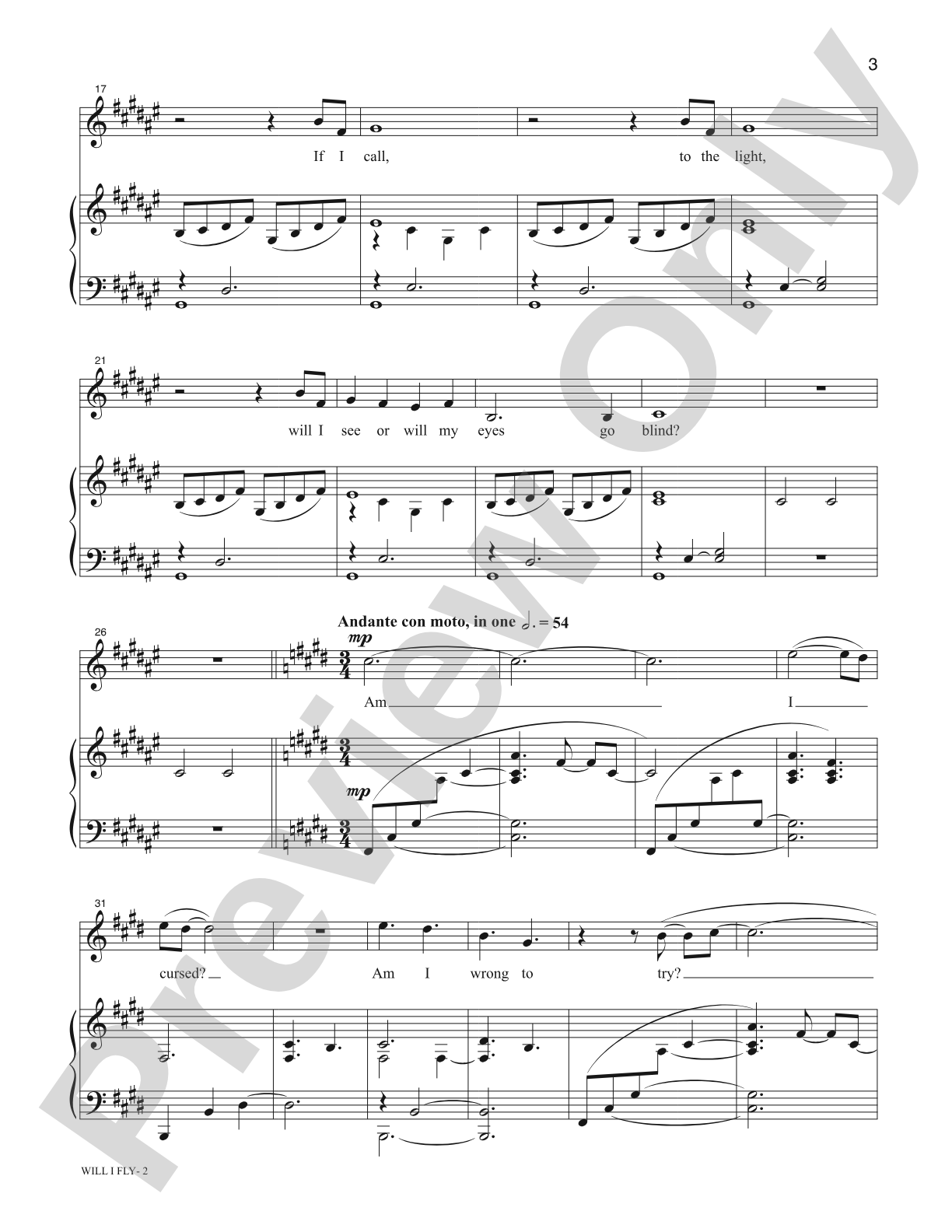 Will I Fly (Isidora's Song from <i>Hogwart's Legacy</i>): Piano/Vocal