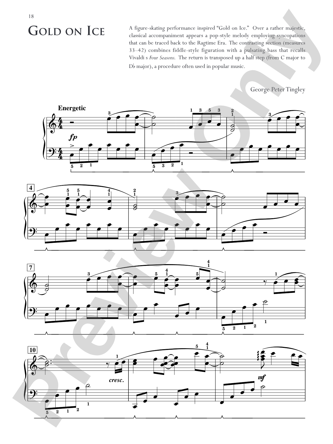 Gold on Ice: Piano