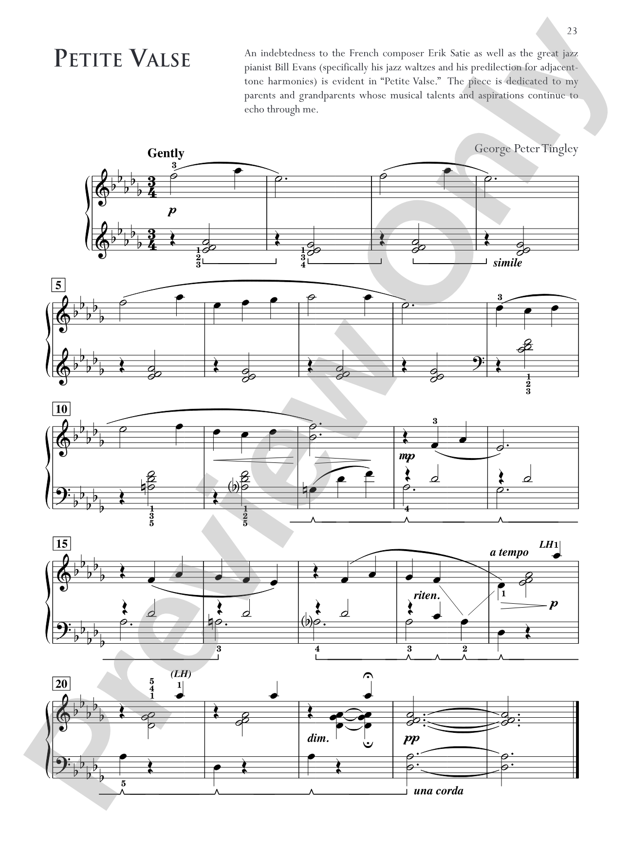 Petite Valse: Piano
