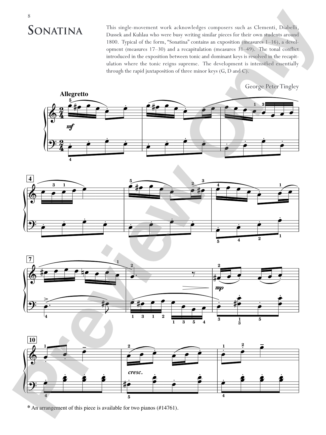 Sonatina: Piano