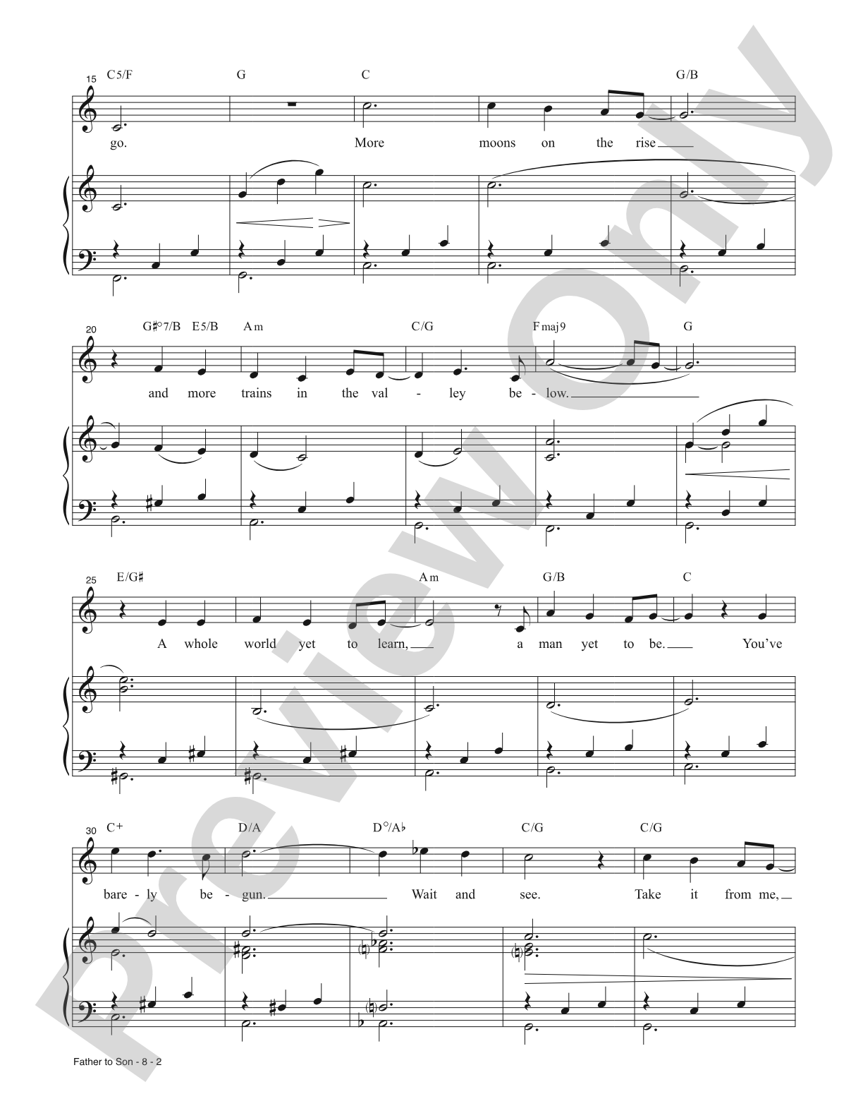 Father to Son from <i>Knoxville</i>: Piano/Vocal/Chords