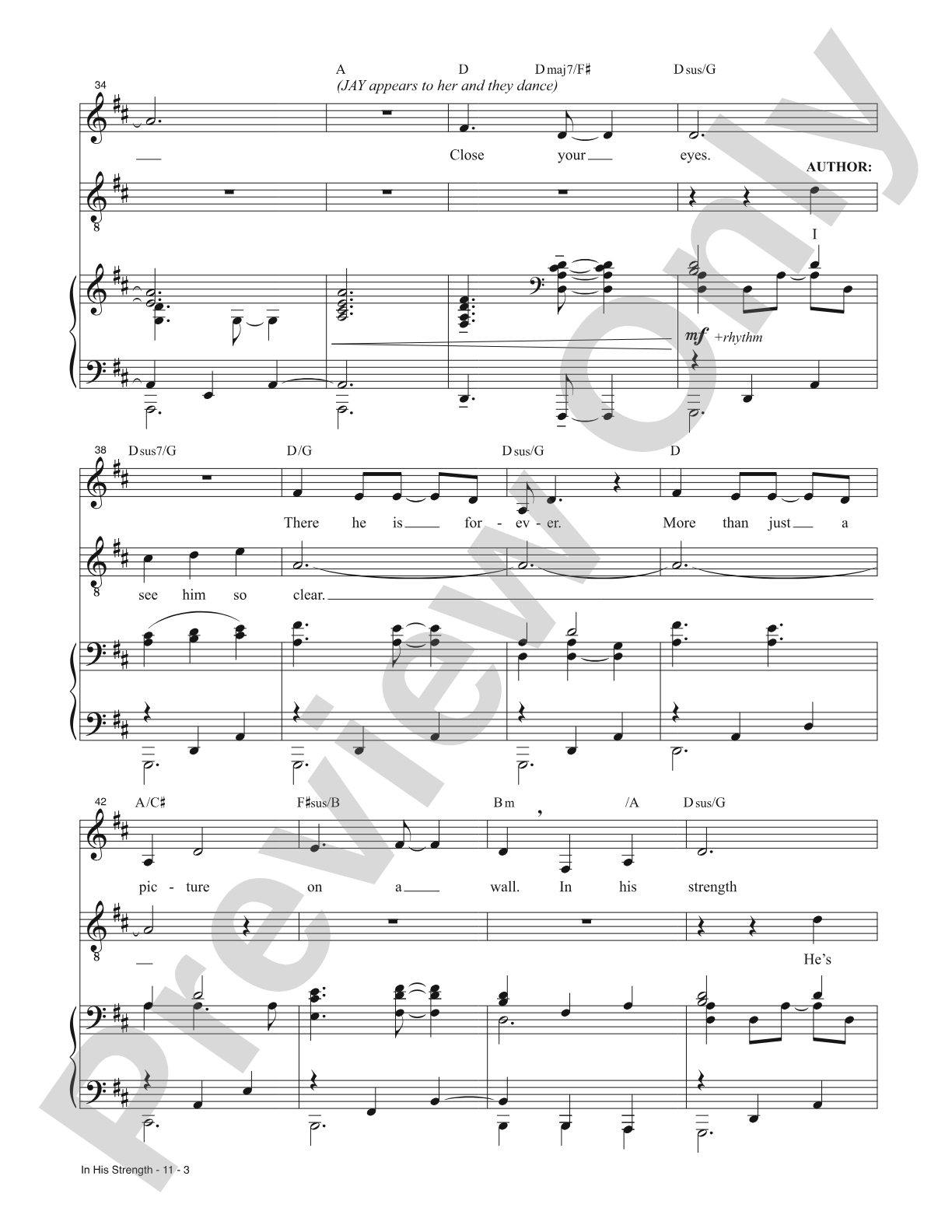 In His Strength from <i>Knoxville</i>: Piano/Vocal/Chords