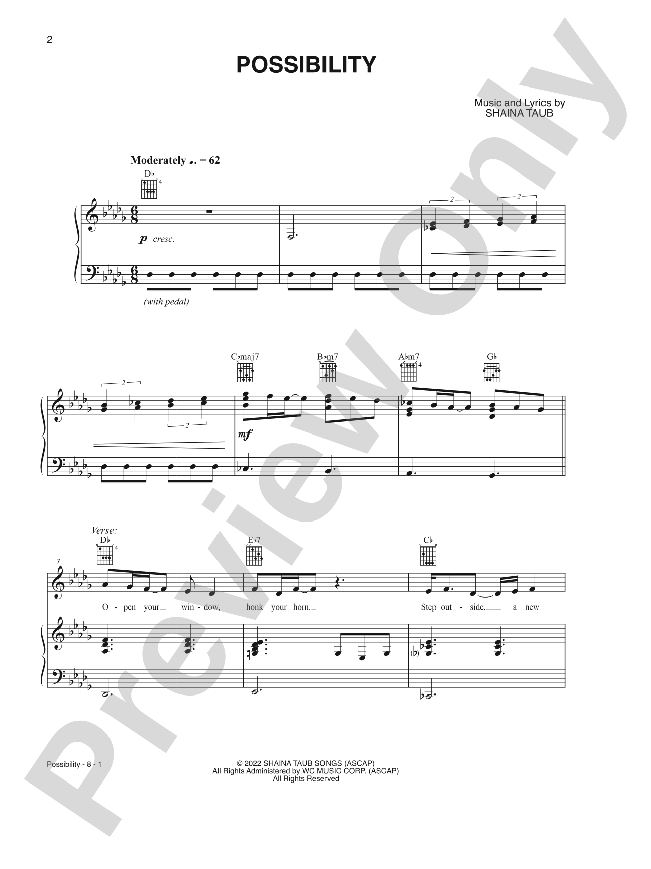 Possibility: Piano/Vocal