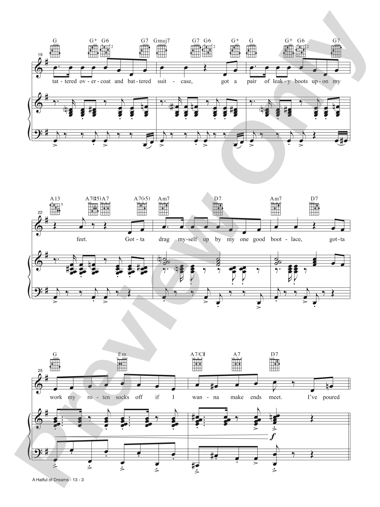 A Hatful of Dreams (from <i>Wonka</i>): Piano/Vocal/Guitar