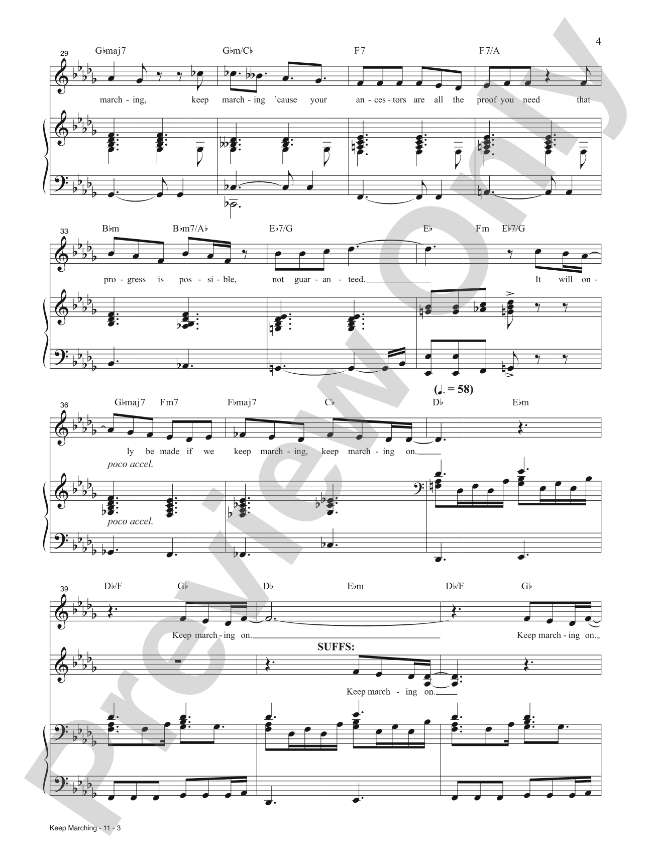 Keep Marching from <i>Suffs</i>: Piano/Vocal/Chords