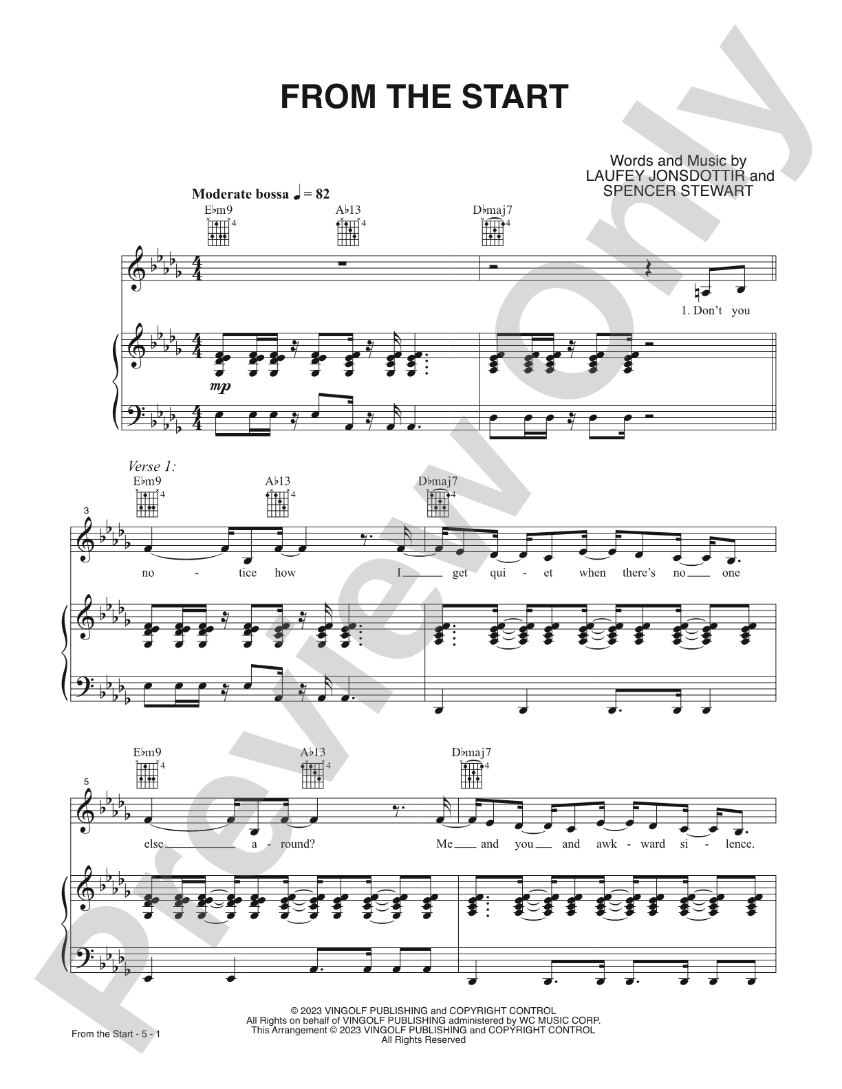 From The Start: Piano/Vocal/Guitar