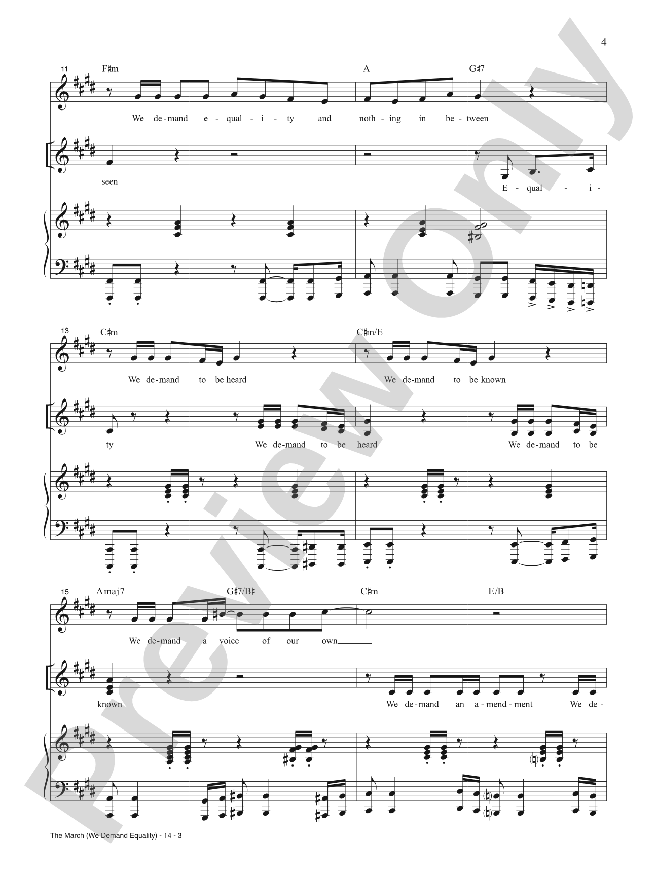 The March (We Demand Equality) from <i>Suffs</i>: Piano/Vocal