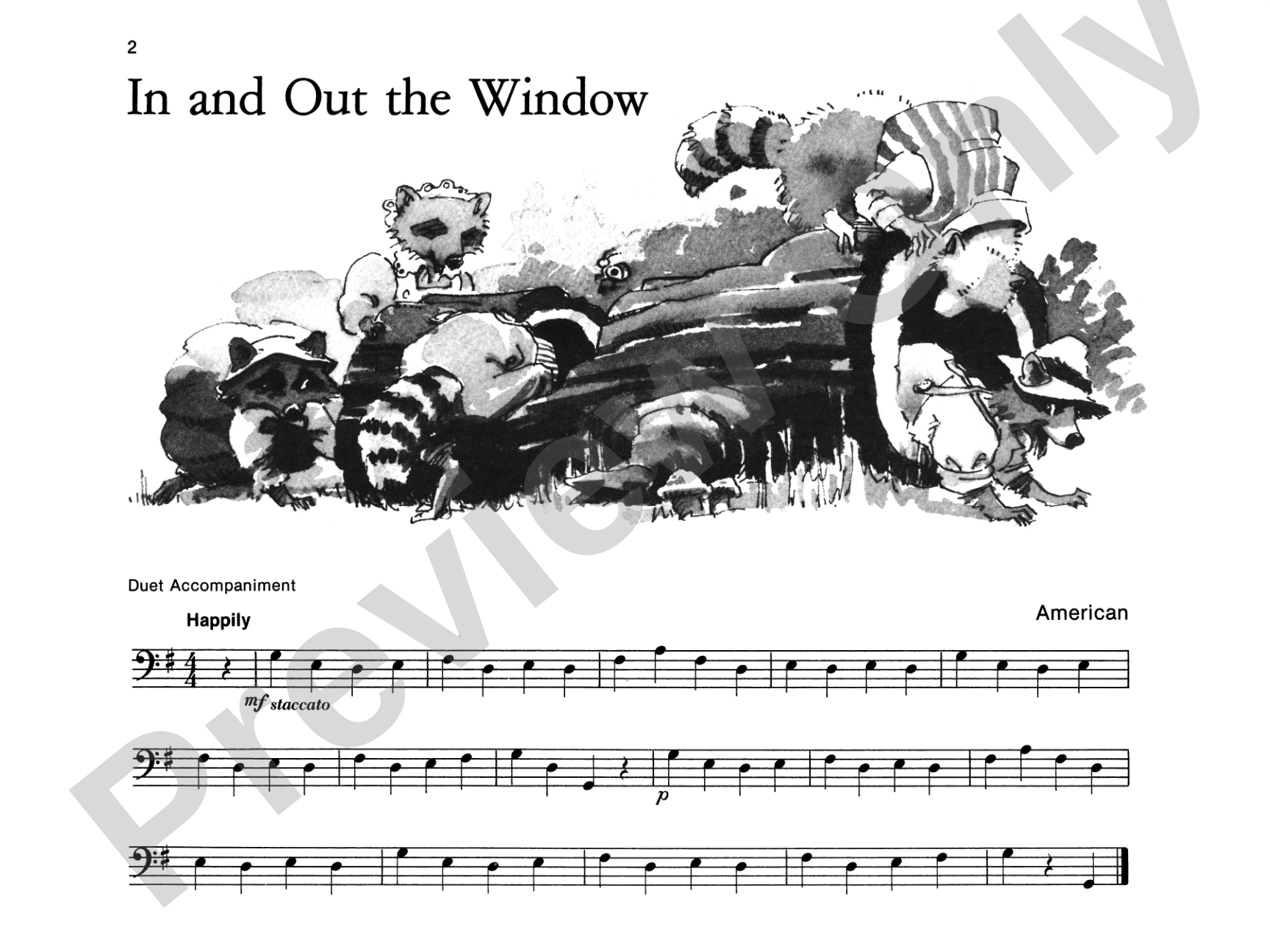 In and Out the Window - Piano Solo with Lyrics (with Optional Duet Accompaniments): Piano Solo with Lyrics