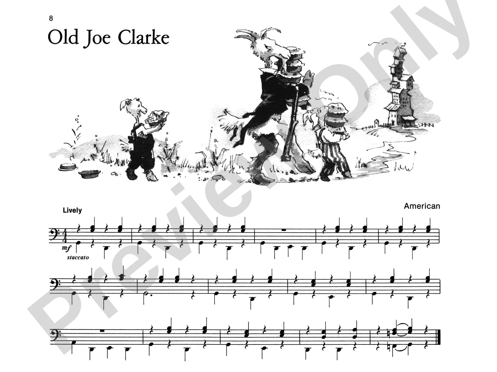 Old Joe Clarke - Piano Solo with Lyrics (with Optional Duet Accompaniments): Piano Solo with Lyrics