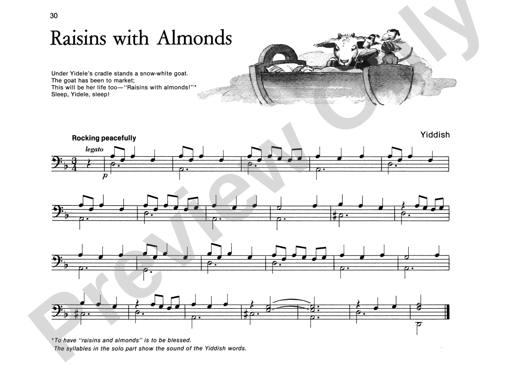 Raisins with Almonds - Piano Solo with Lyrics (with Optional Duet Accompaniments): Piano Solo with Lyrics