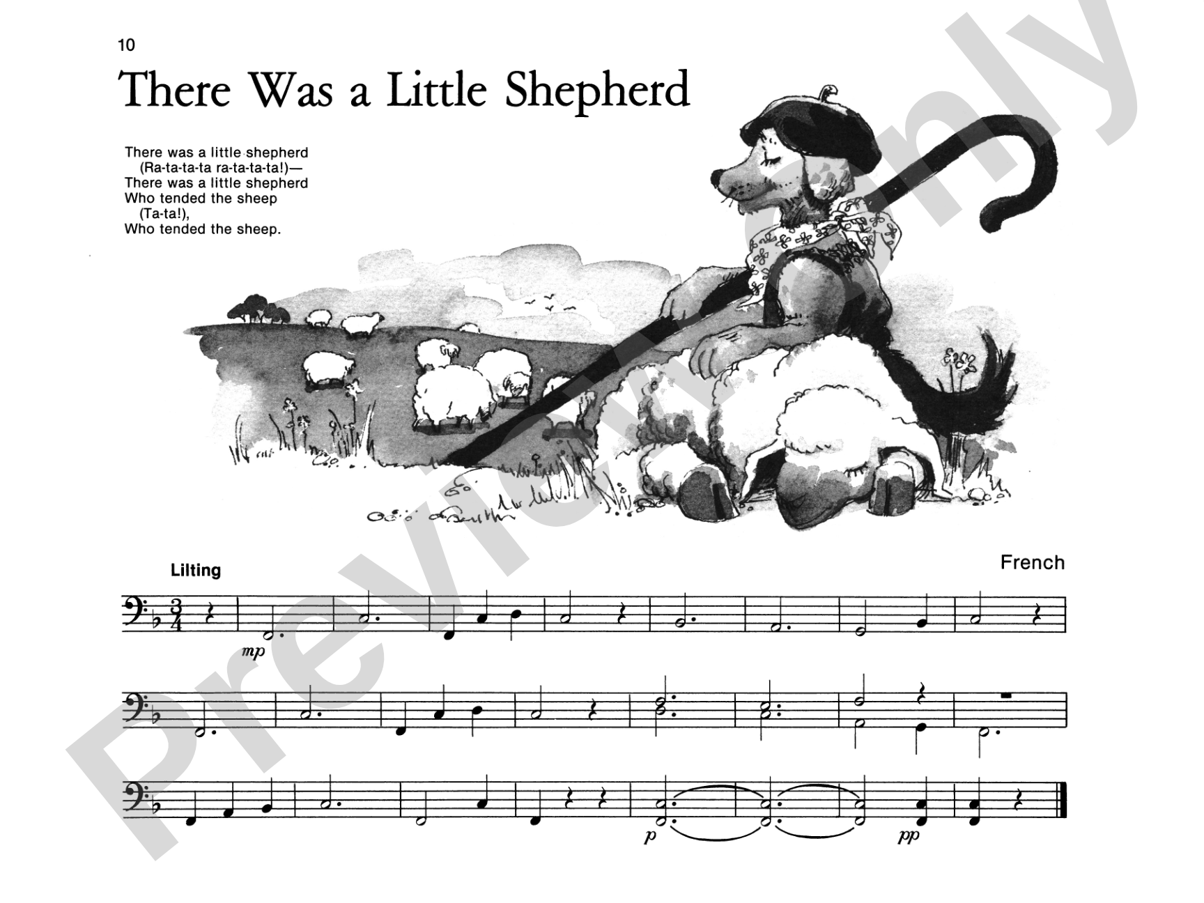There Was a Little Shepherd - Piano Solo with Lyrics (with Optional Duet Accompaniments): Piano Solo with Lyrics