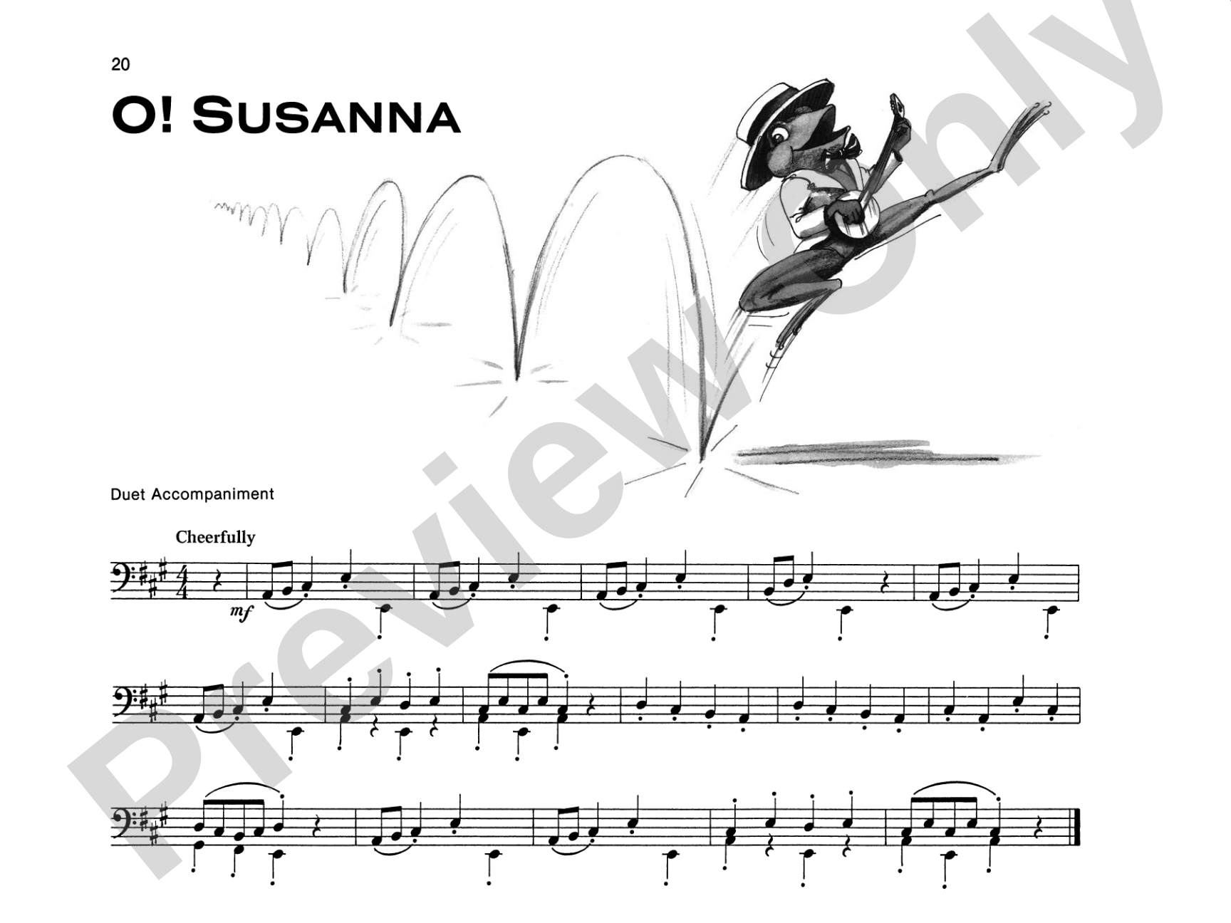 O! Susanna - Piano Solo (with Optional Duet Accompaniments): Piano Solo