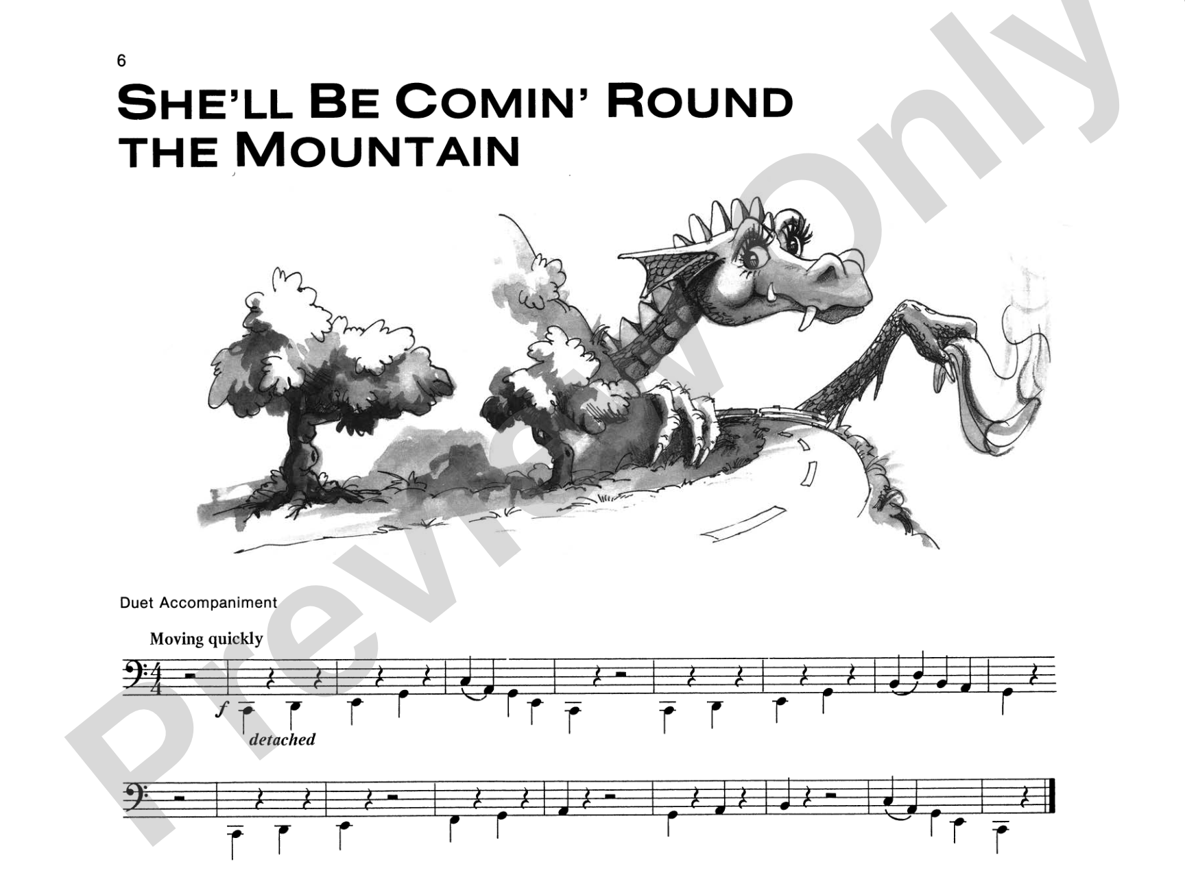 She'll Be Comin' 'Round the Mountain - Piano Solo (with Optional Duet Accompaniments): Piano Solo