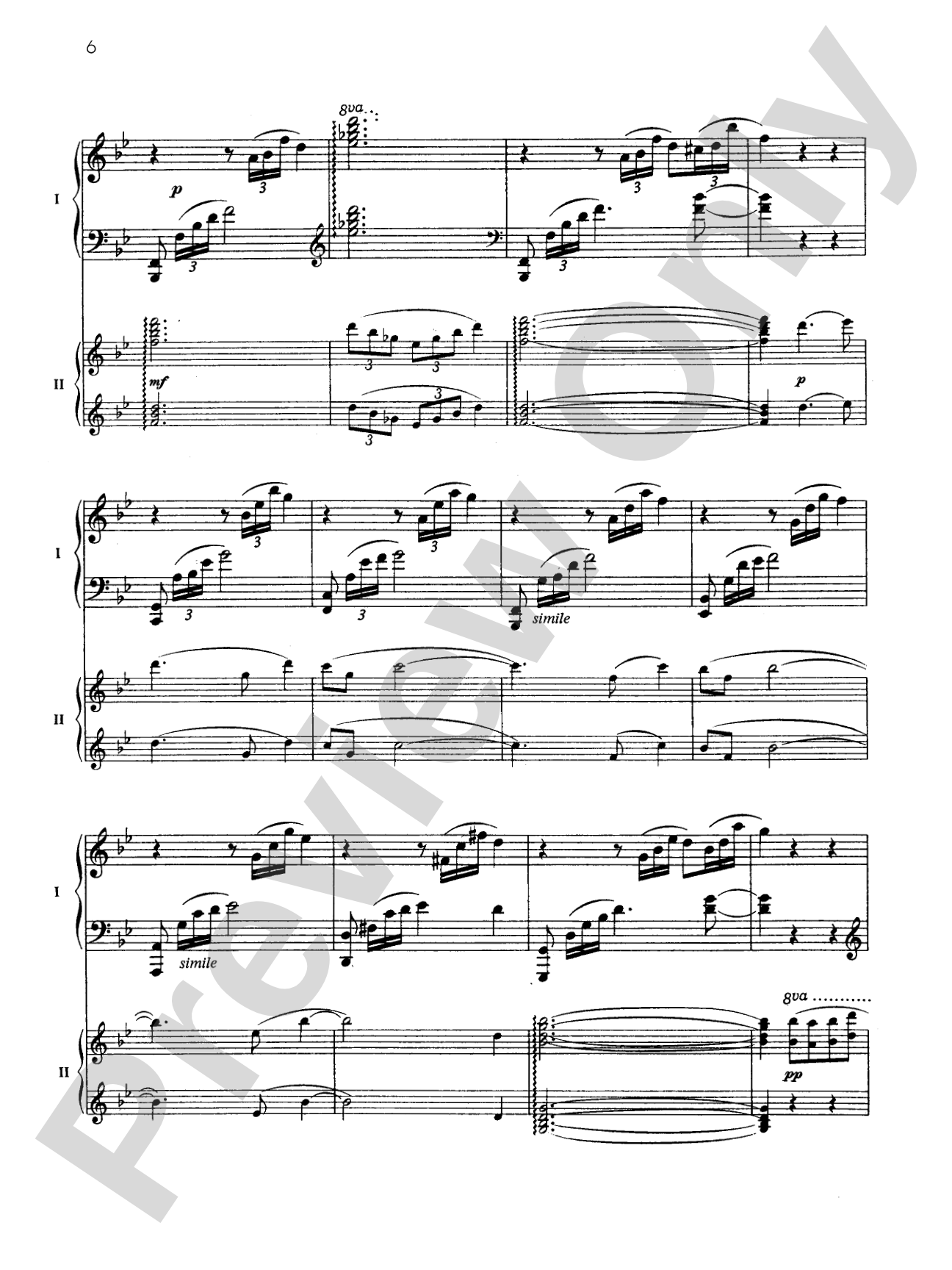 Fantaisie-tableaux (Suite No. 1), Opus 5 - I. Barcarolle - Piano Duo (2 Pianos, 4 Hands): Piano Duo (2 Pianos, 4 Hands)