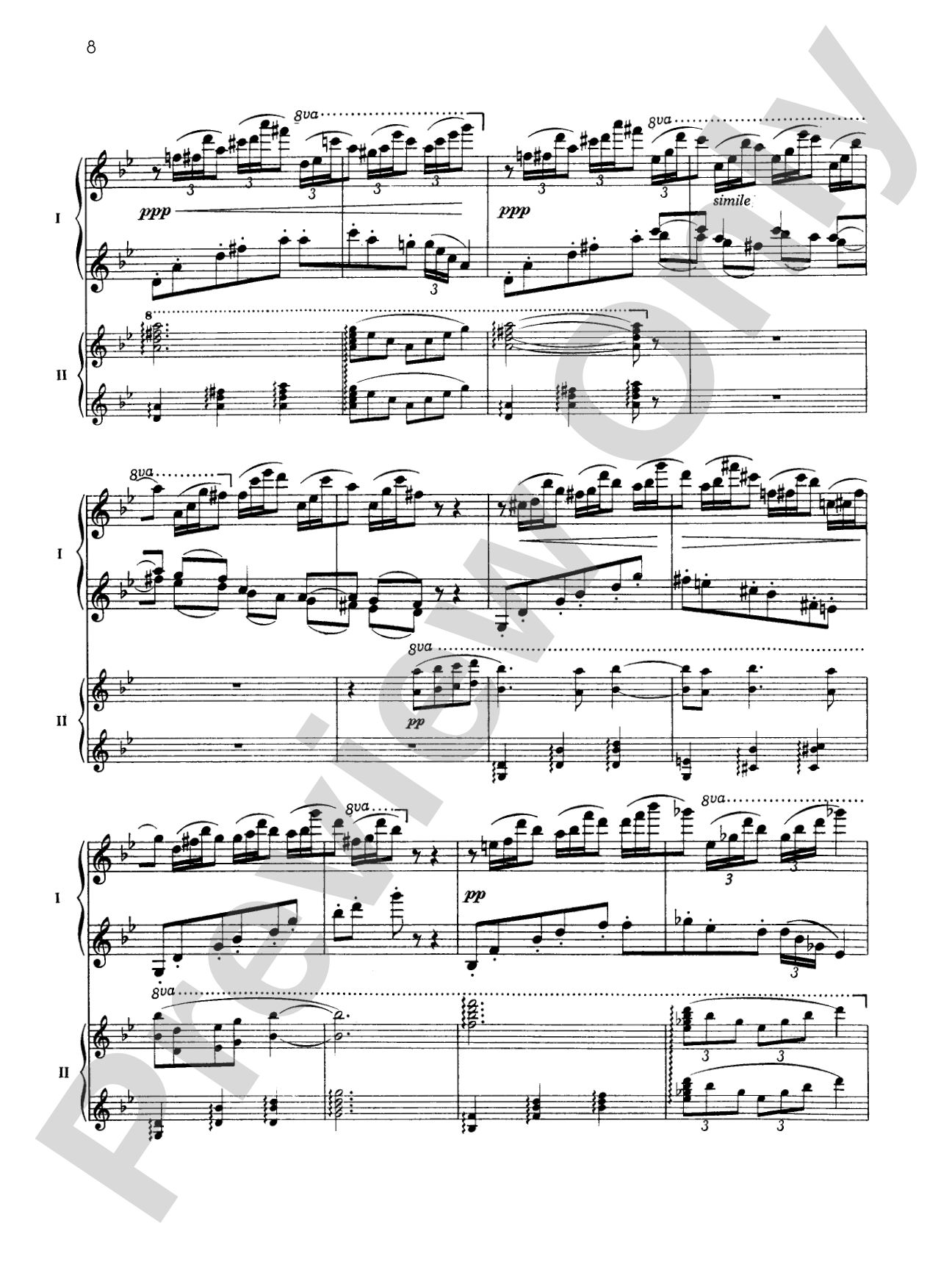 Fantaisie-tableaux (Suite No. 1), Opus 5 - I. Barcarolle - Piano Duo (2 Pianos, 4 Hands): Piano Duo (2 Pianos, 4 Hands)