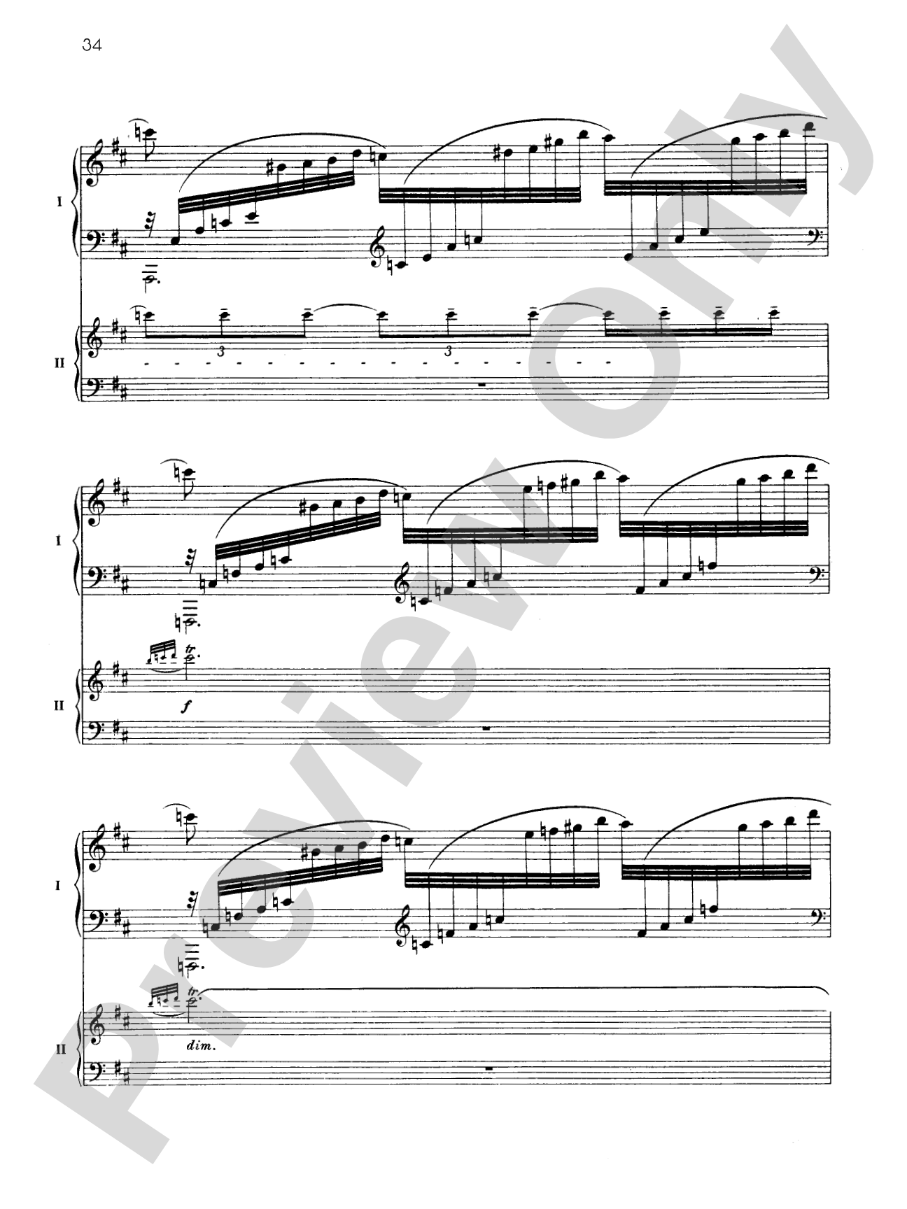 Fantaisie-tableaux (Suite No. 1), Opus 5 - II. La nuit, l'amour - Piano Duo (2 Pianos, 4 Hands): Piano Duo (2 Pianos, 4 Hands)