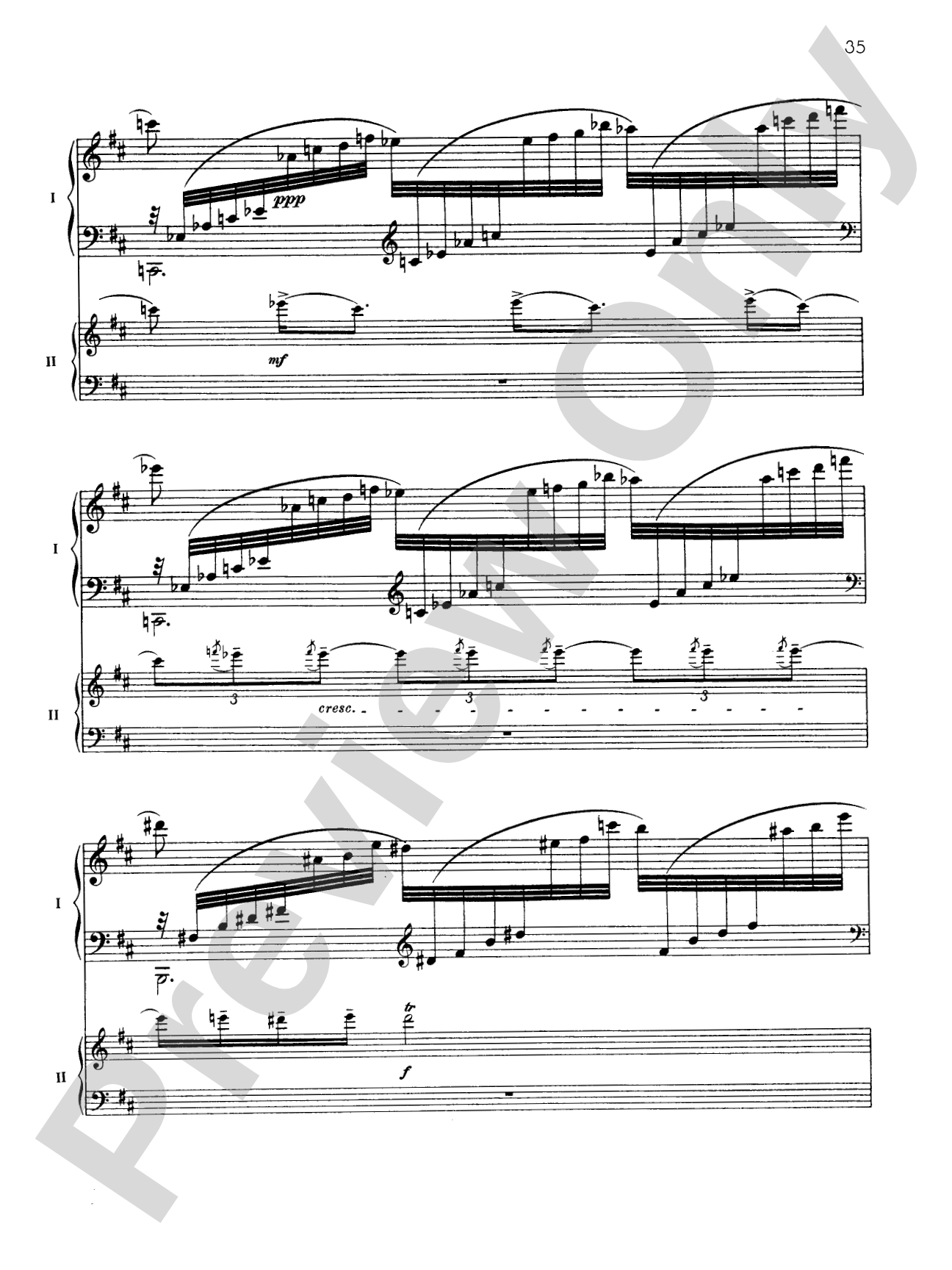 Fantaisie-tableaux (Suite No. 1), Opus 5 - II. La nuit, l'amour - Piano Duo (2 Pianos, 4 Hands): Piano Duo (2 Pianos, 4 Hands)