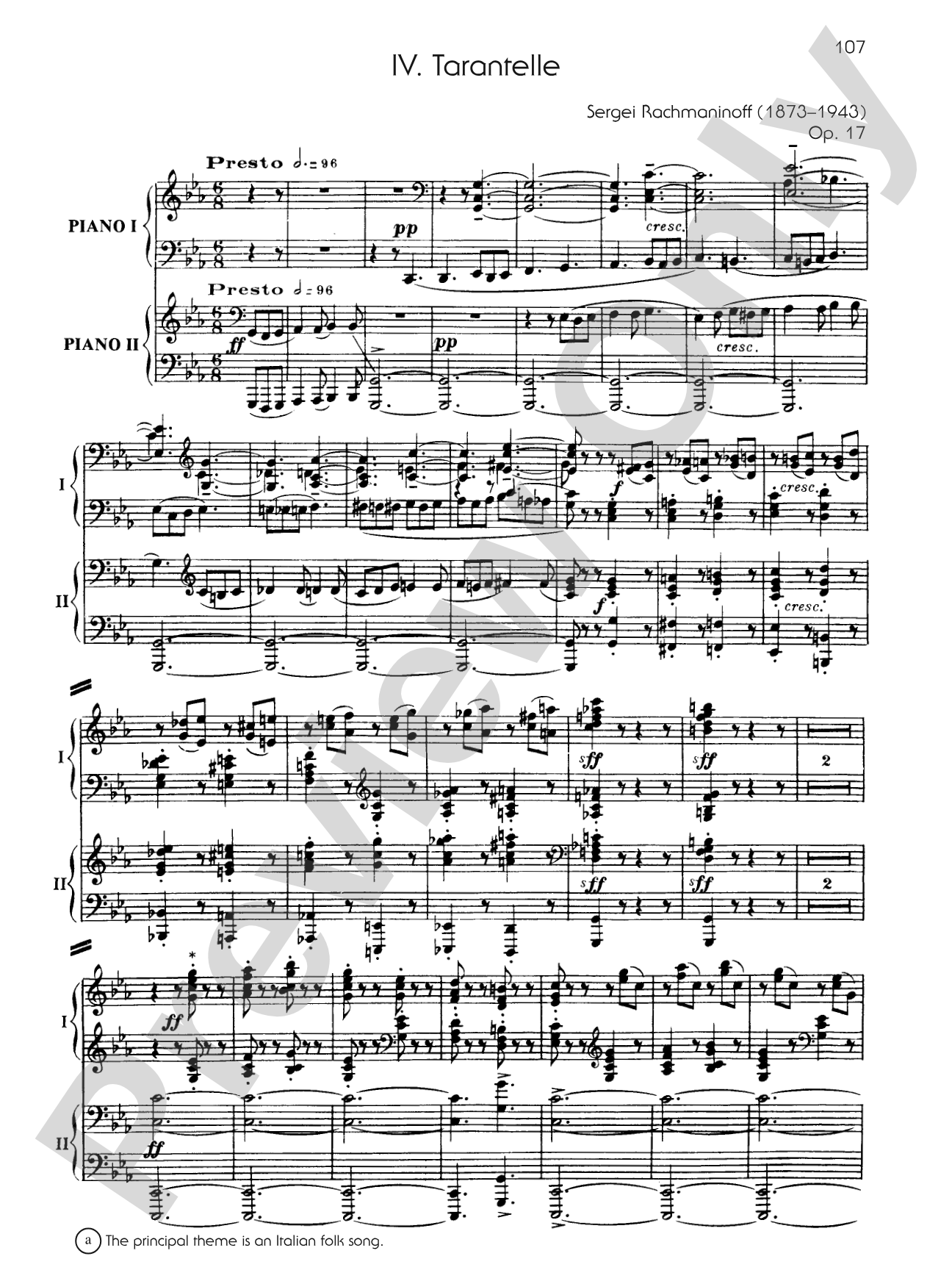 Suite No. 2, Opus 17 - IV. Tarantelle - Piano Duo (2 Pianos, 4 Hands): Piano Duo (2 Pianos, 4 Hands)