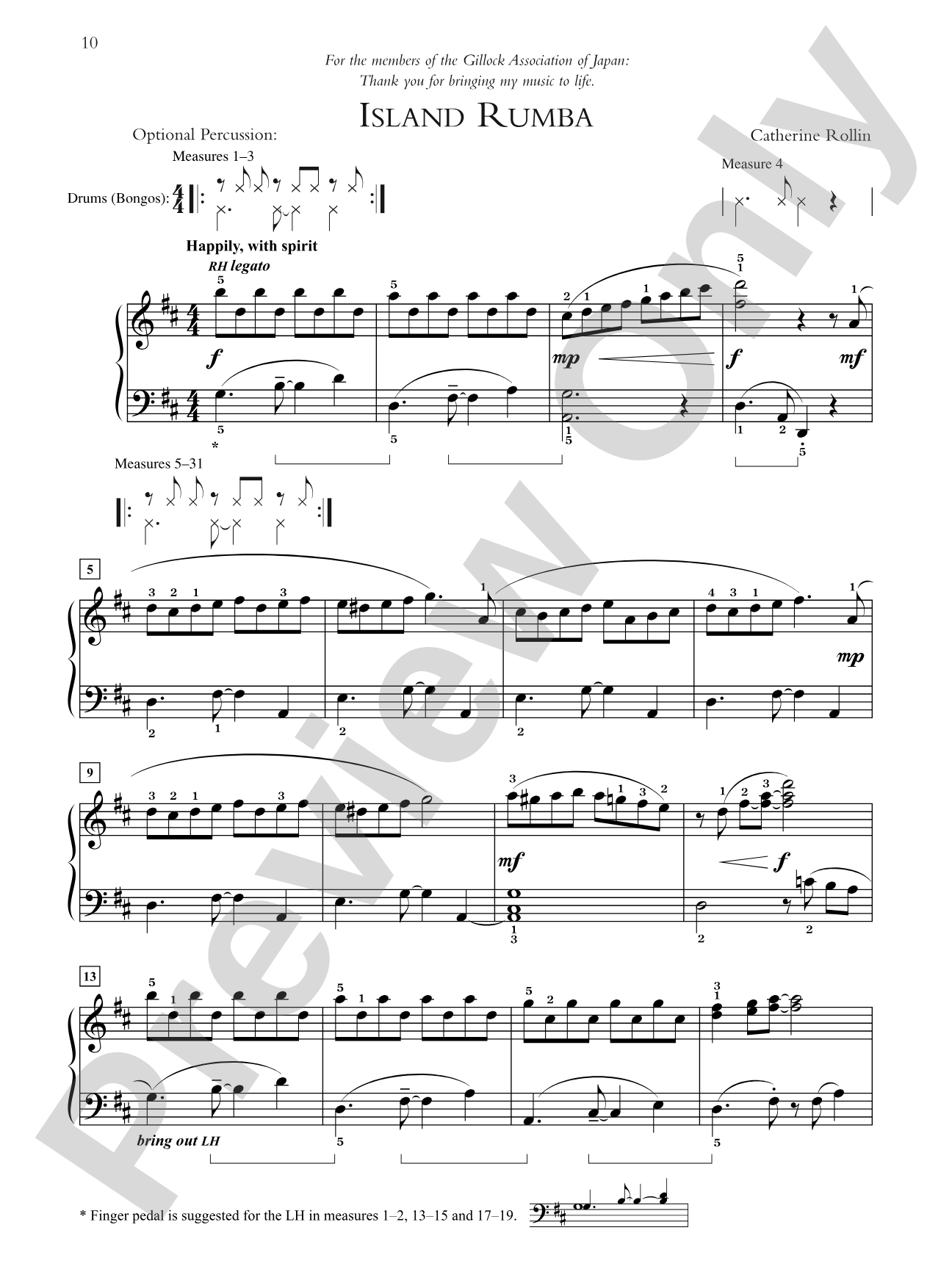 Island Rumba - Piano Solo: Piano Solo