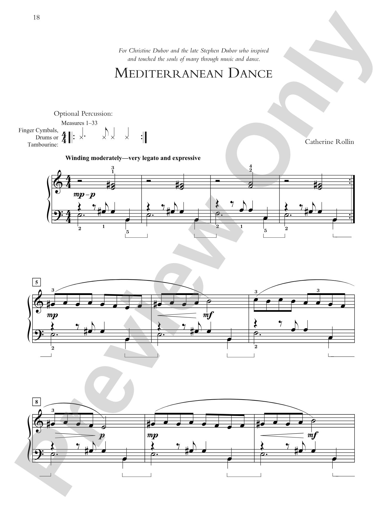 Mediterranean Dance - Piano Solo: Piano Solo