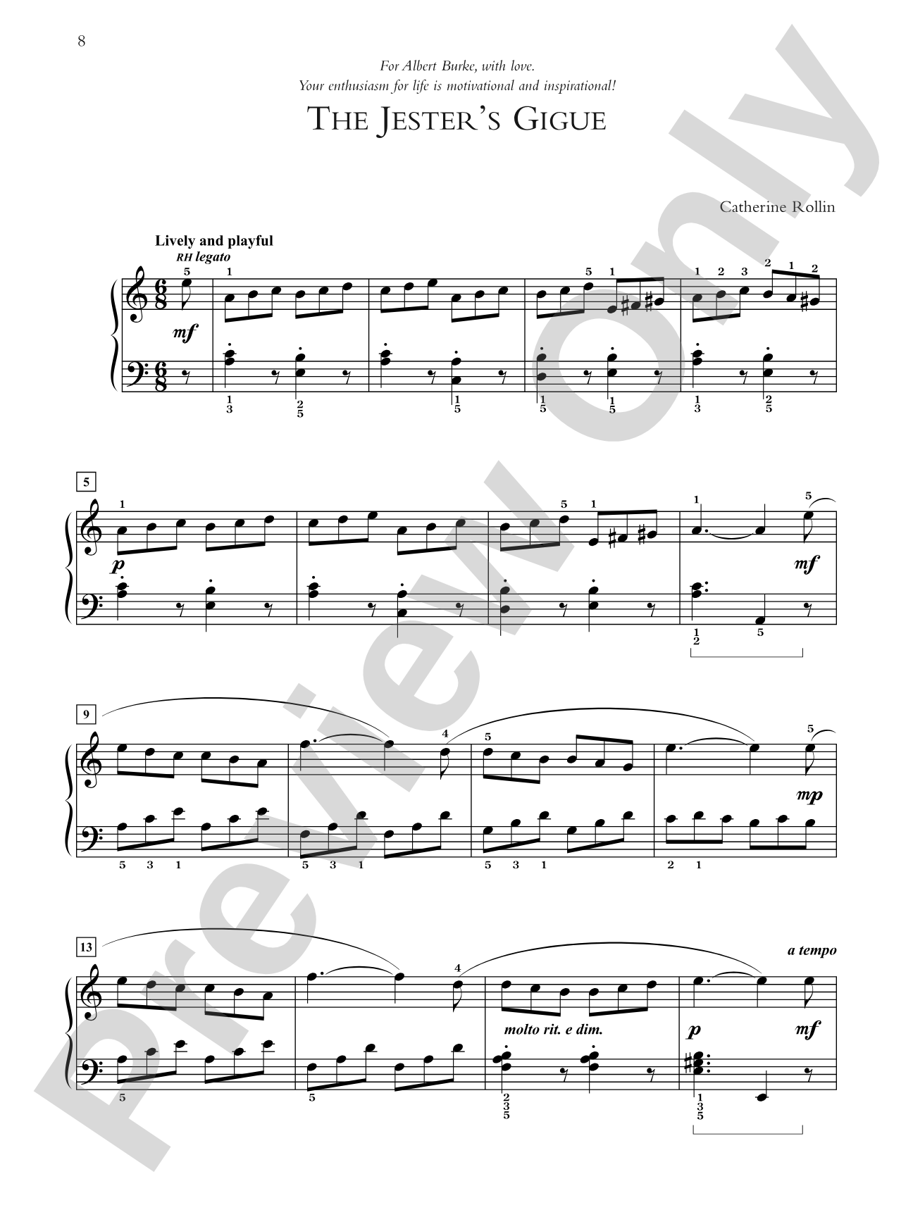 The Jester's Gigue - Piano Solo: Piano Solo