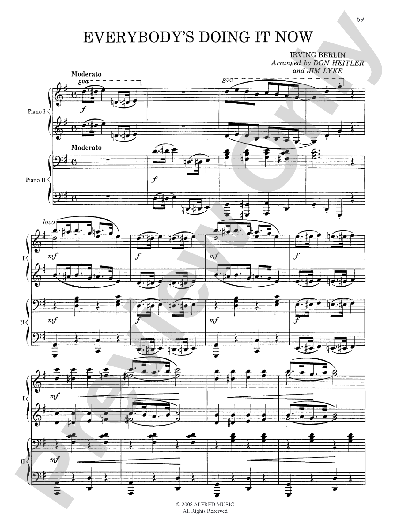 Everybody's Doing It Now - Piano Duo (2 Pianos, 4 Hands): Piano Duo (2 Pianos, 4 Hands)