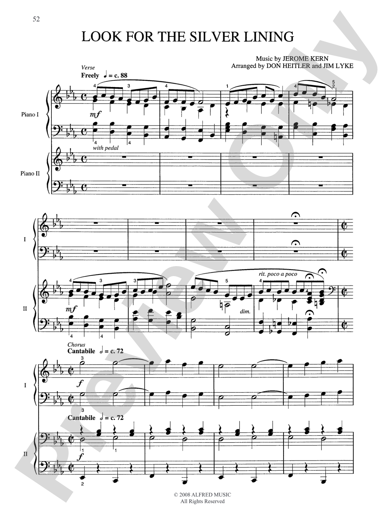 Look for the Silver Lining - Piano Duo (2 Pianos, 4 Hands): Piano Duo (2 Pianos, 4 Hands)