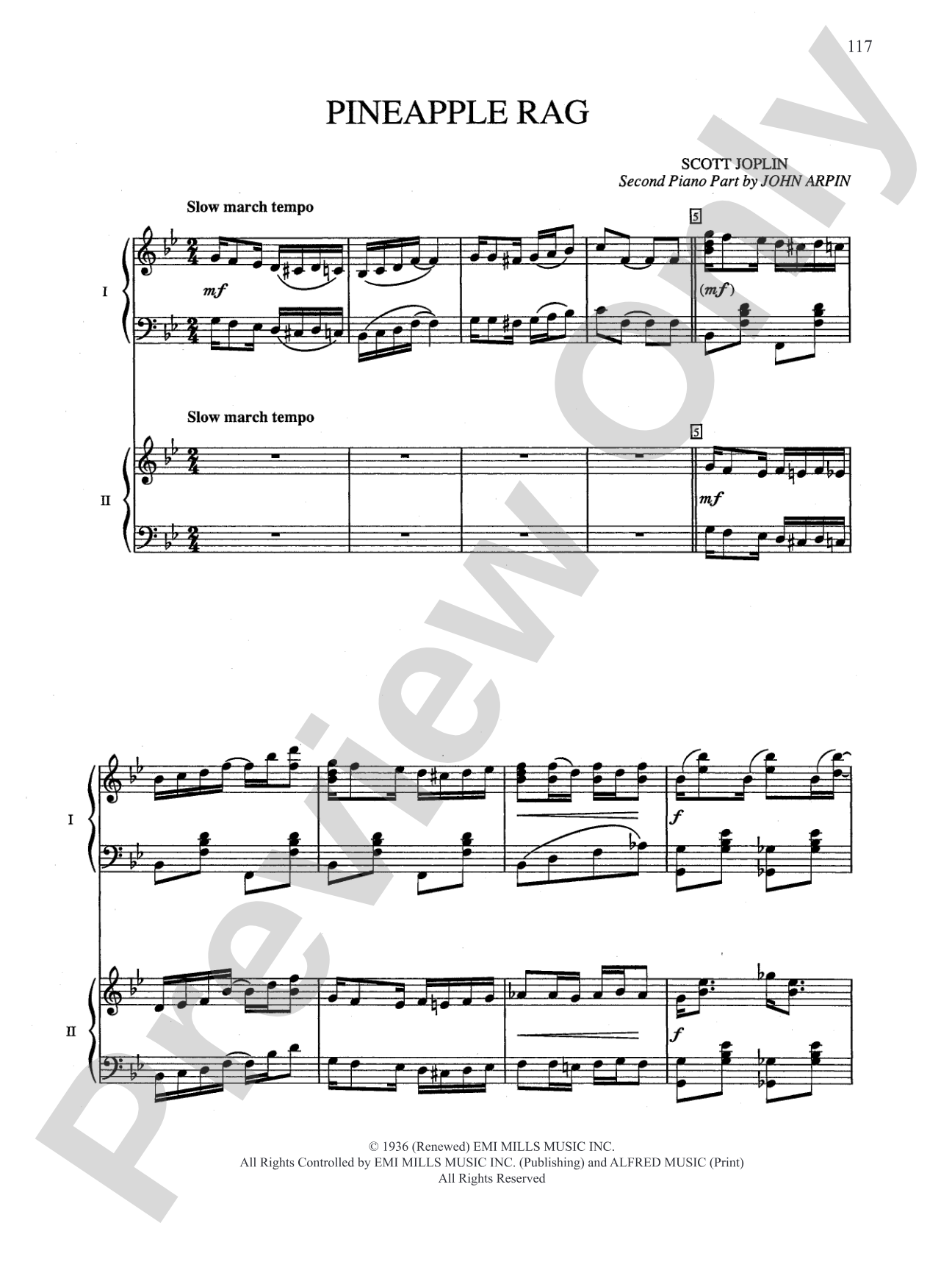 Pineapple Rag - Piano Duo (2 Pianos, 4 Hands): Piano Duo (2 Pianos, 4 Hands)
