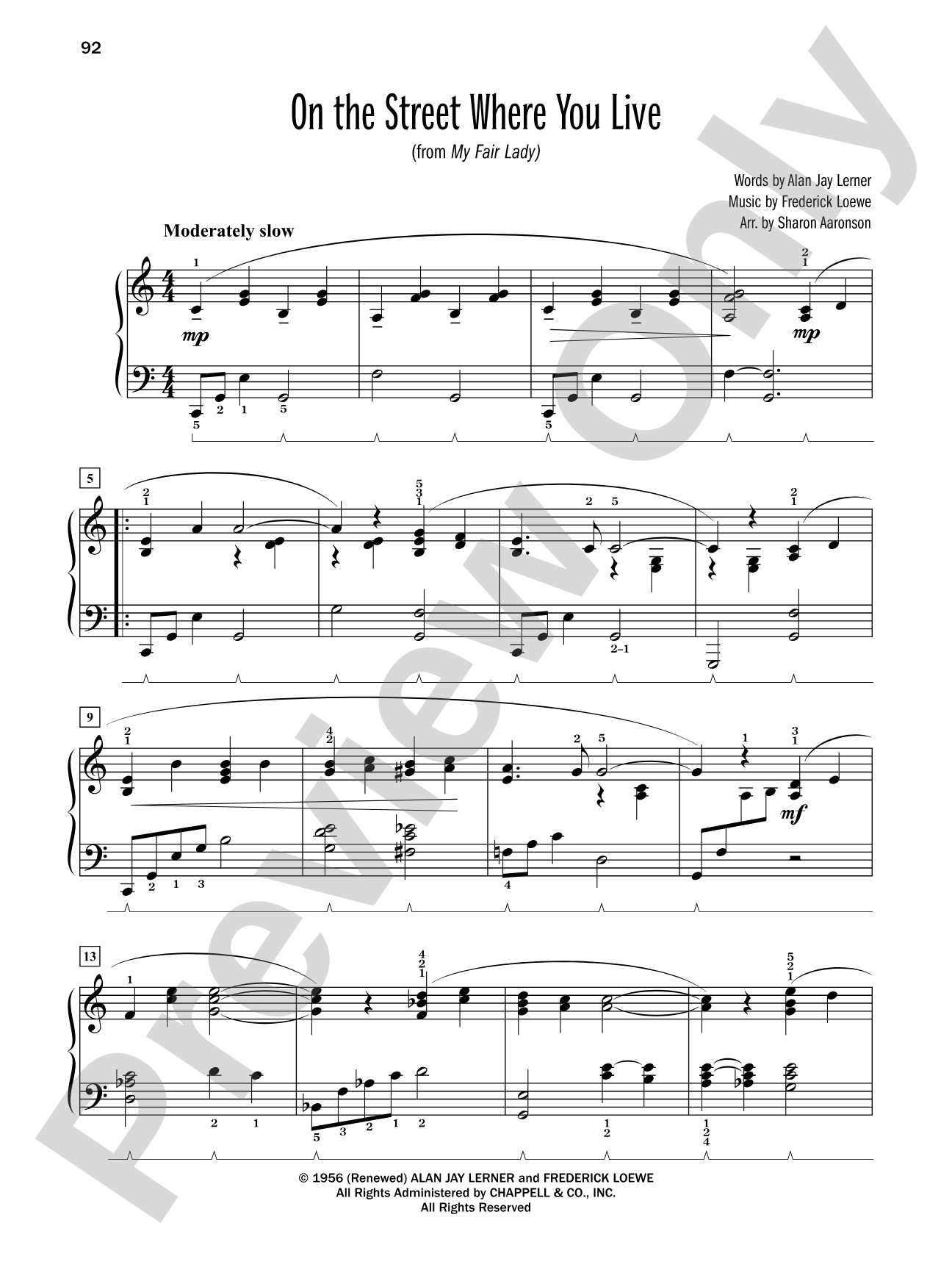 On the Street Where You Live (from "My Fair Lady") - Piano Solo: Piano Solo